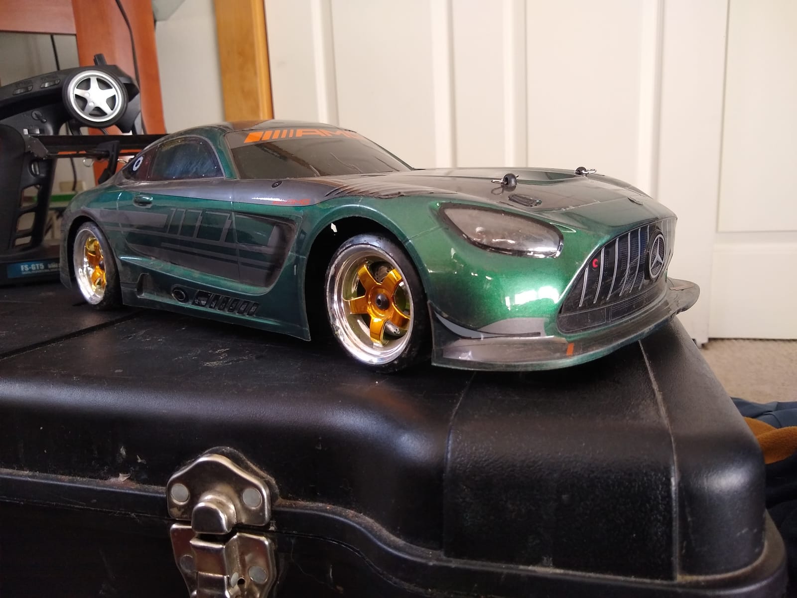 Plating 5-Spoke 12mm Hub Wheel Rims with Hard Plastic Tires for RC 1:10 Drift Car Color Black, 1/10 RC Tires and Wheels for 1/10 Redcat HSP HPI RC Drift Cars customer photo 2
