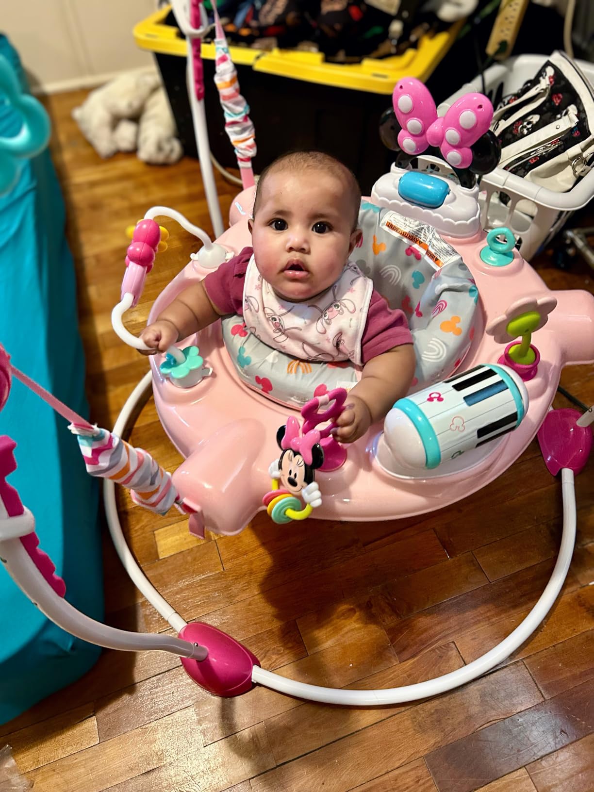 Bright Starts Disney Baby Finding Nemo Sea of Activities Baby Activity Center Jumper with Interactive Toys, Lights, Songs & Sounds, 6-12 Months (Blue) customer photo 2