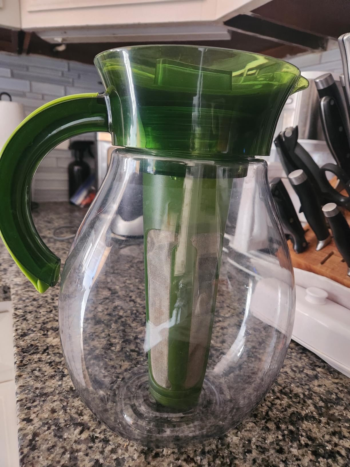 Primula The Big Iced Tea Maker and Infuser, Plastic Beverage Pitcher with Leak Proof, Airtight Lid, Fine Mesh Reusable Filter, Made without BPA, Dishwasher Safe, Green customer photo 1