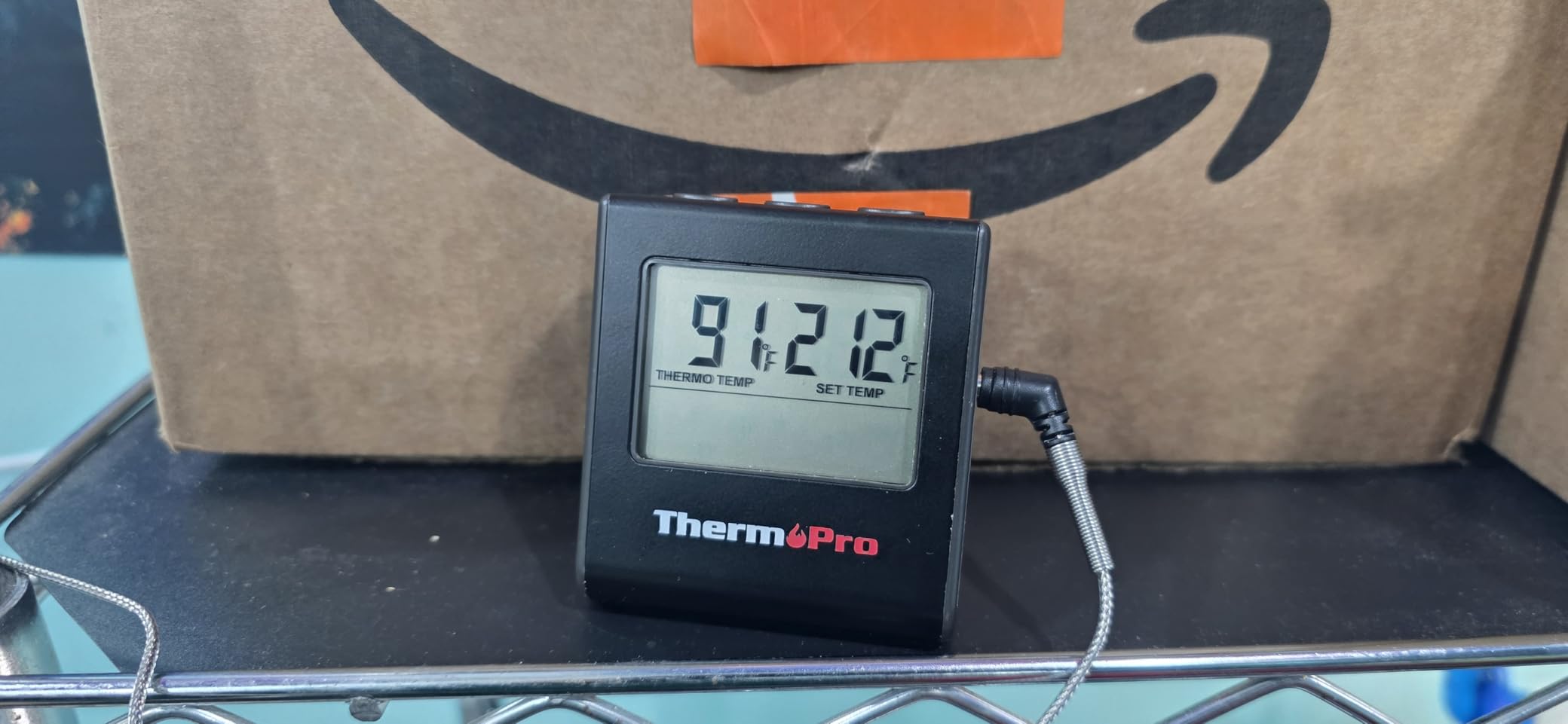 TempPro TempTrack Large LCD Digital Meat Thermometer for Cooking, Smoking | Kitchen Food Probe Thermometer With Clock Timer, Stainless Steel Temperature Probe for Oven Smoker BBQ Grill Candy customer photo 1