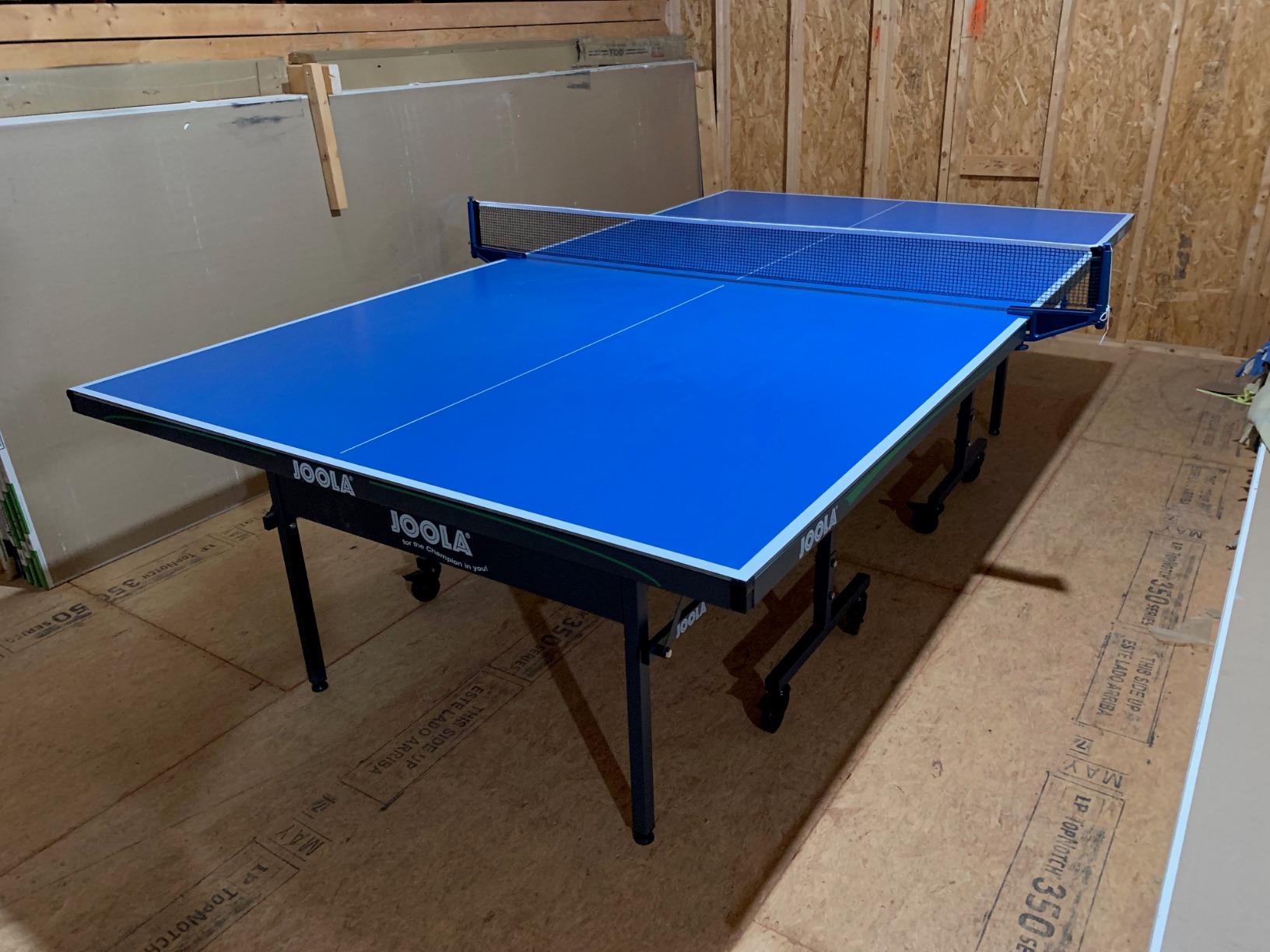 JOOLA Outdoor Table Tennis Table - Multi Use Conference Table Dining Table - Concrete Wood Look Includes Steel Outdoor Ping Pong Net Set & Frame - Hybrid Indoor Outdoor Ping Pong Table customer photo 2