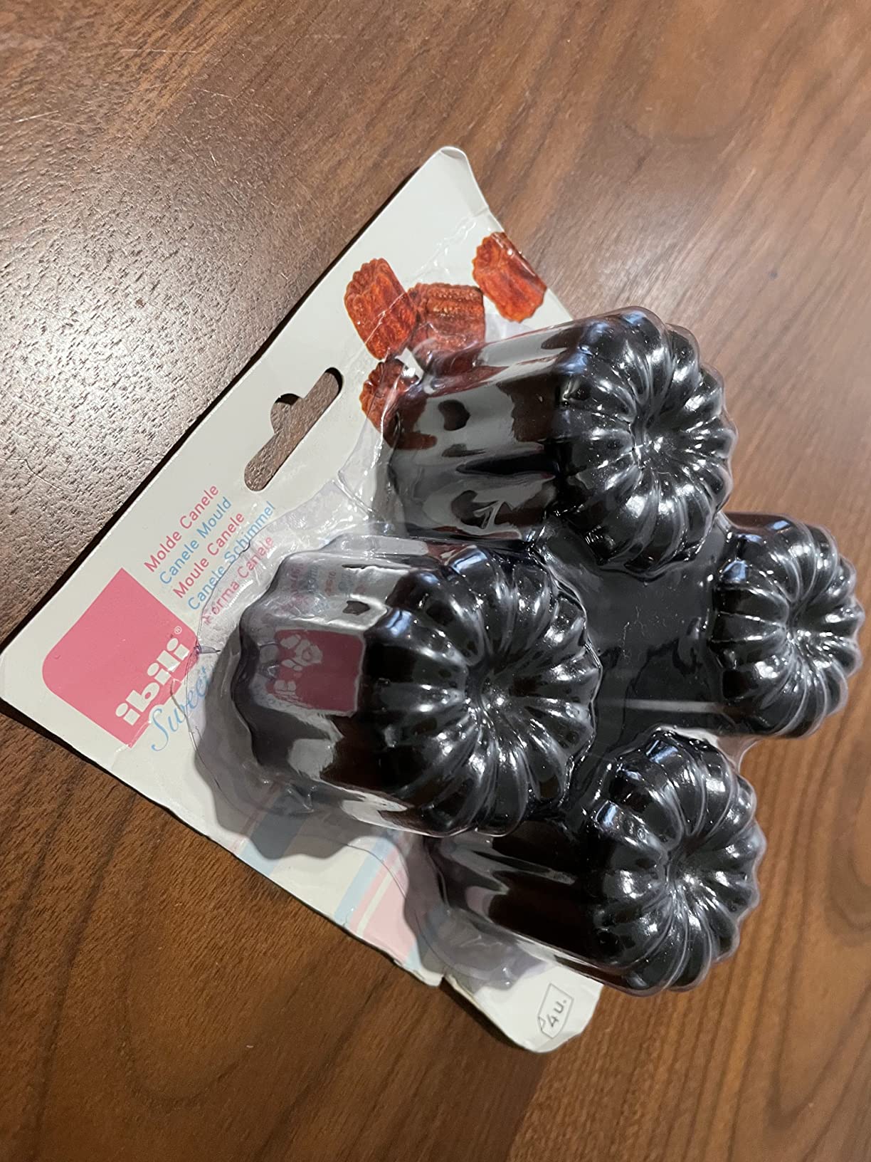 ibili Canele Mould Set Moka 6 cm 4 Pieces, rolled steel plate, Black, 6 x 6 x 5 cm customer photo 1