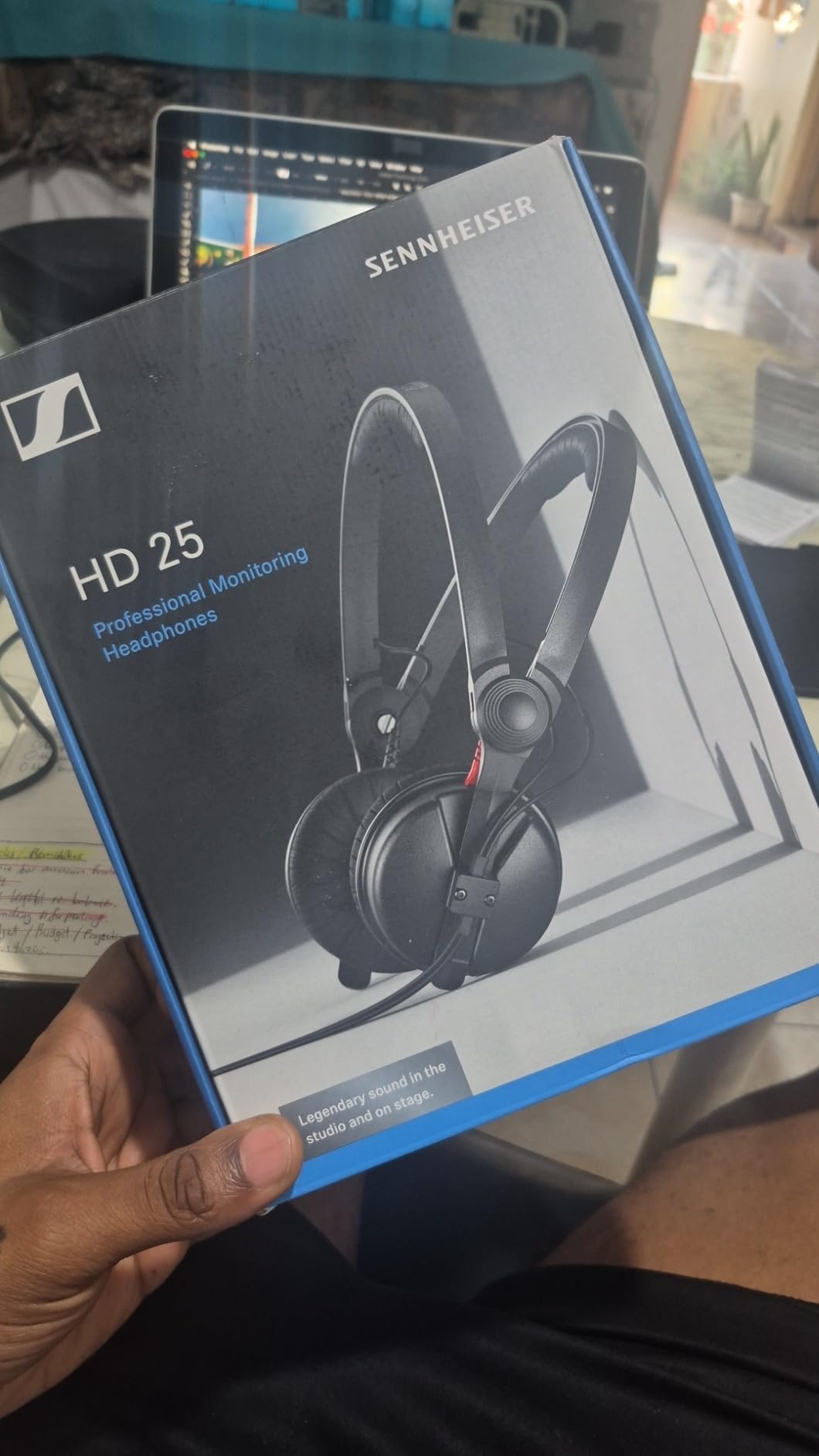 Sennheiser Pro Audio Professional HD 25 On-Ear DJ Headphones Black | Closed-back design with detachable cable and jack adapter for DJing, studio monitoring and sound reinforcement customer photo 1