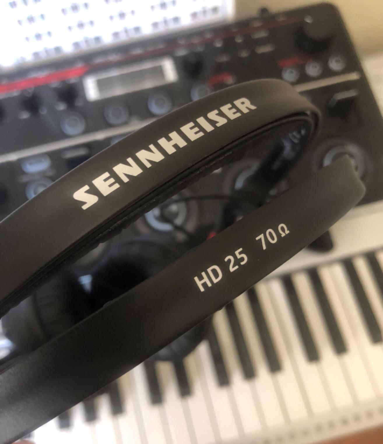 Sennheiser Pro Audio Professional HD 25 On-Ear DJ Headphones Black | Closed-back design with detachable cable and jack adapter for DJing, studio monitoring and sound reinforcement customer photo 2