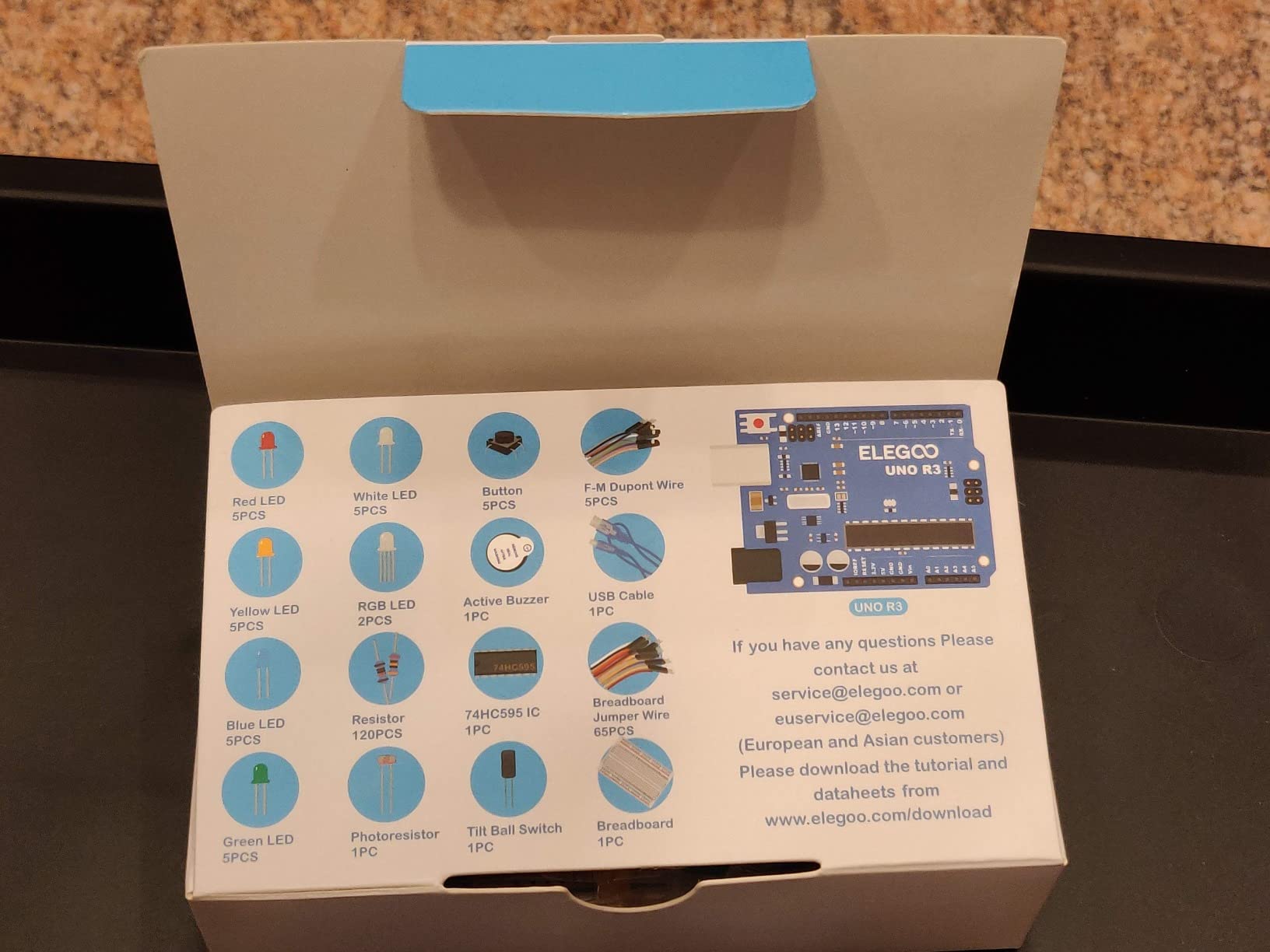 ELEGOO UNO R3 Basic Starter Kit with Tutorial Compatible with Arduino IDE customer photo 1