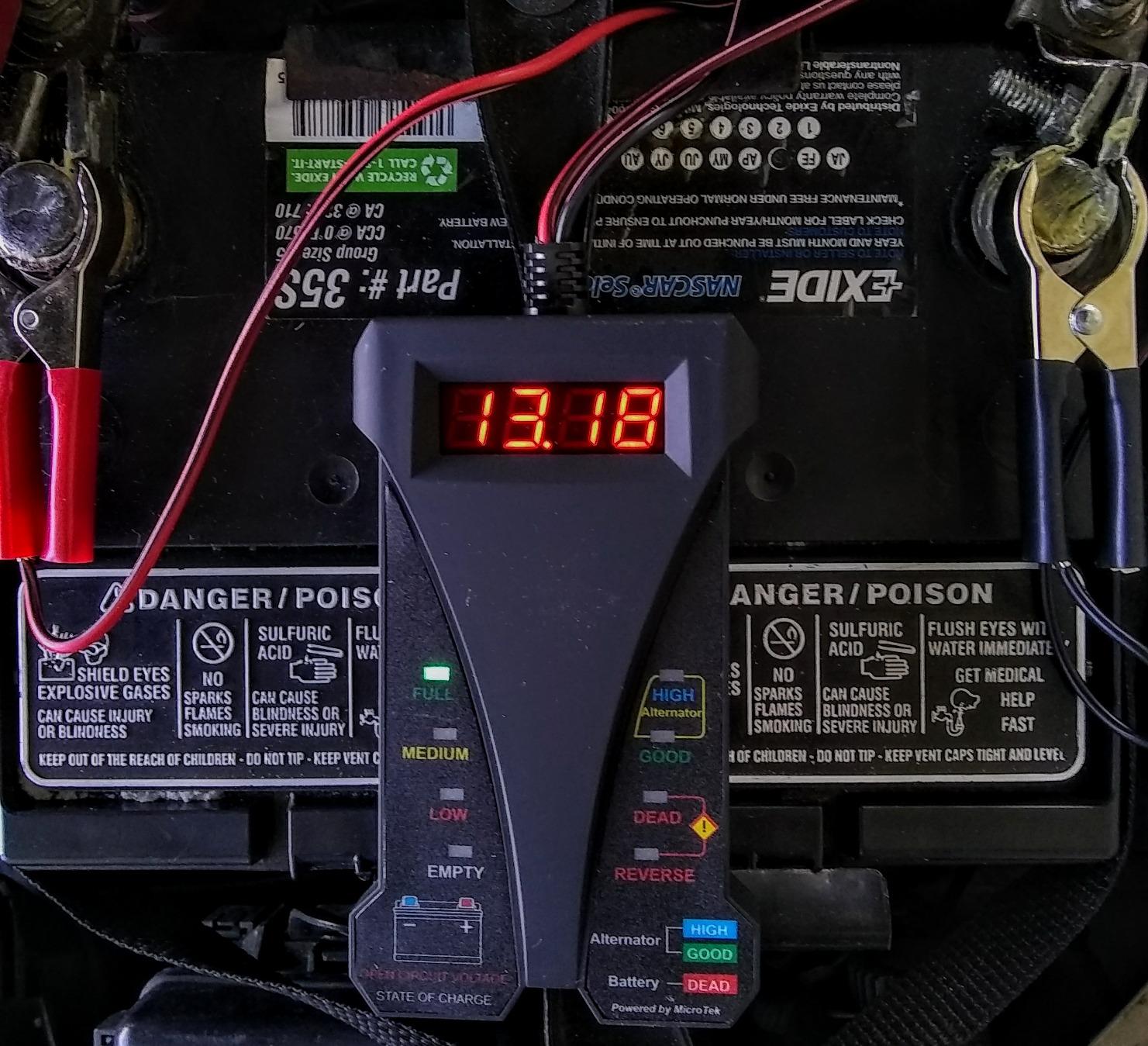 MOTOPOWER MP0514A 12V Digital Car Battery Tester Voltmeter and Charging System Analyzer with LCD Display and LED Indication - Black Rubber Paint customer photo 2