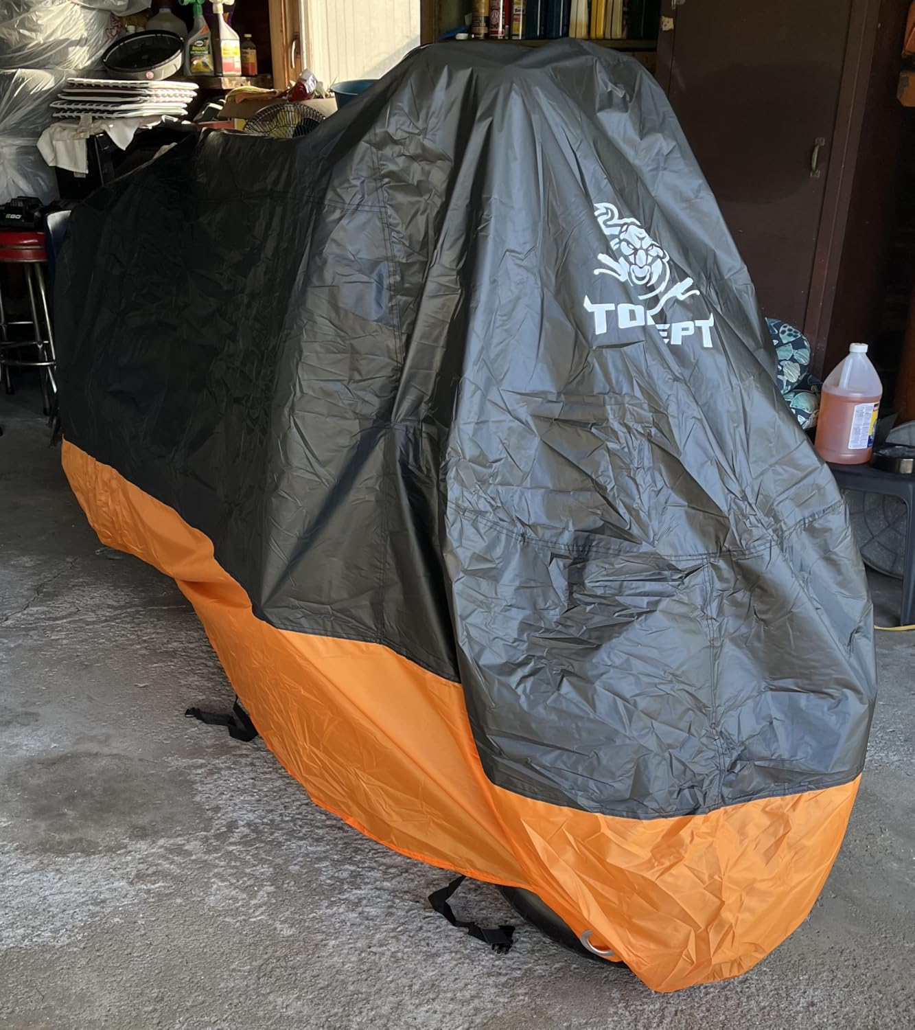 Motorcycle Cover Waterproof Outdoor Storage Fits Up to 116