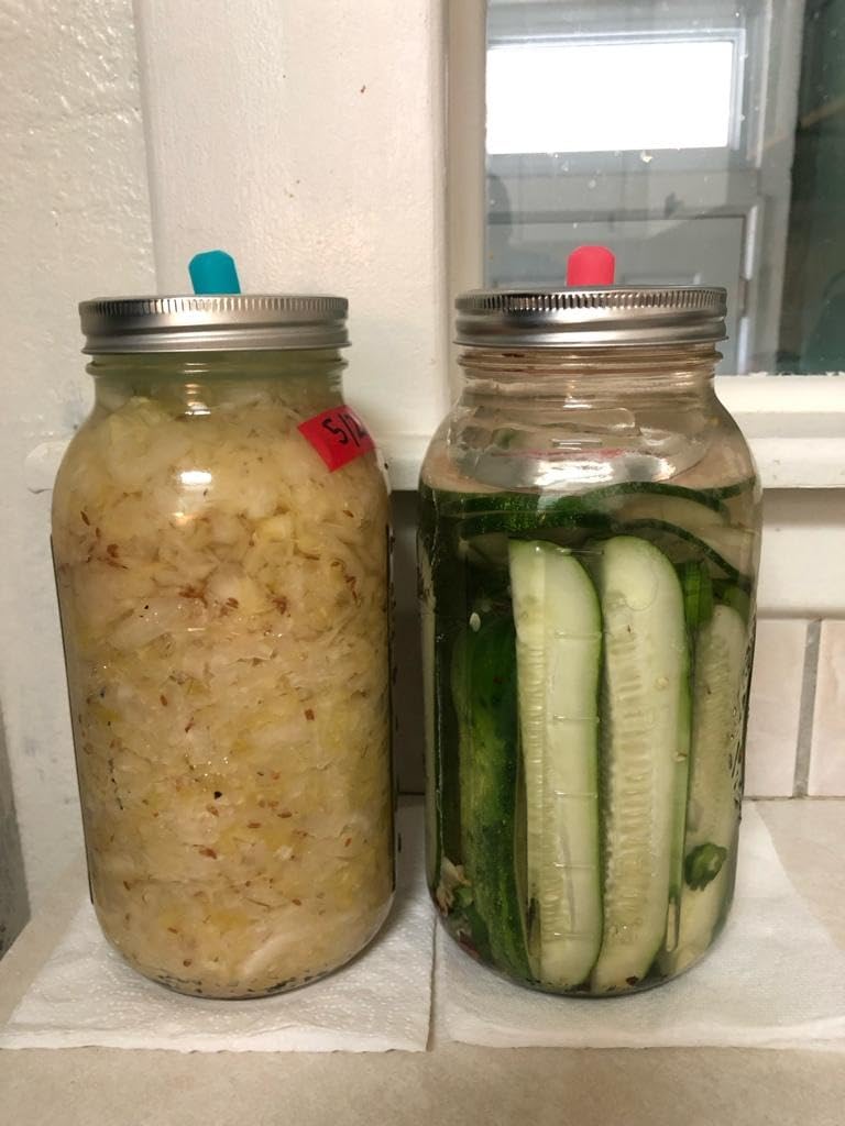 Masontops Pickle Pipes - Airlock Fermentation Lids - Fermentation Kit for Small Mouth Mason Jar Sauerkraut & Pickle Kit customer photo 2