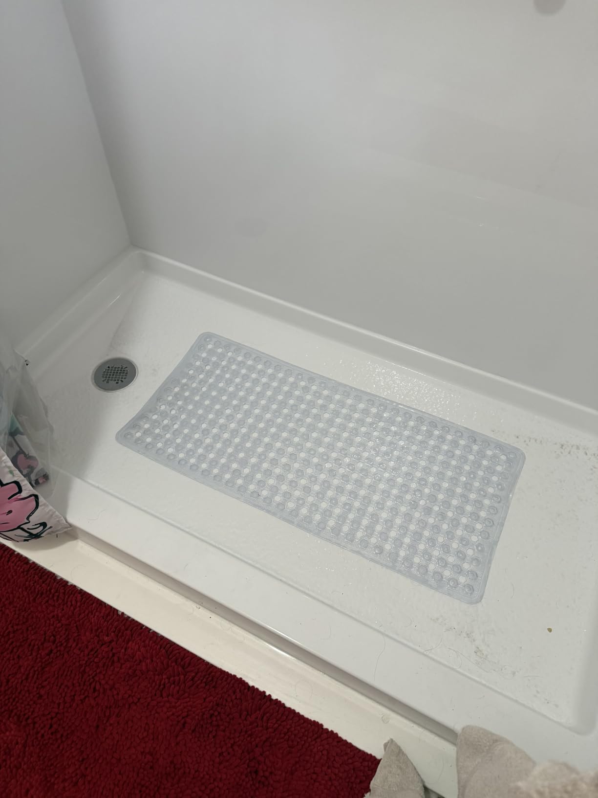 GORILLA GRIP Bath Tub Shower Mat, Bathtub Floor Liner, 35x16 Clear customer photo 1