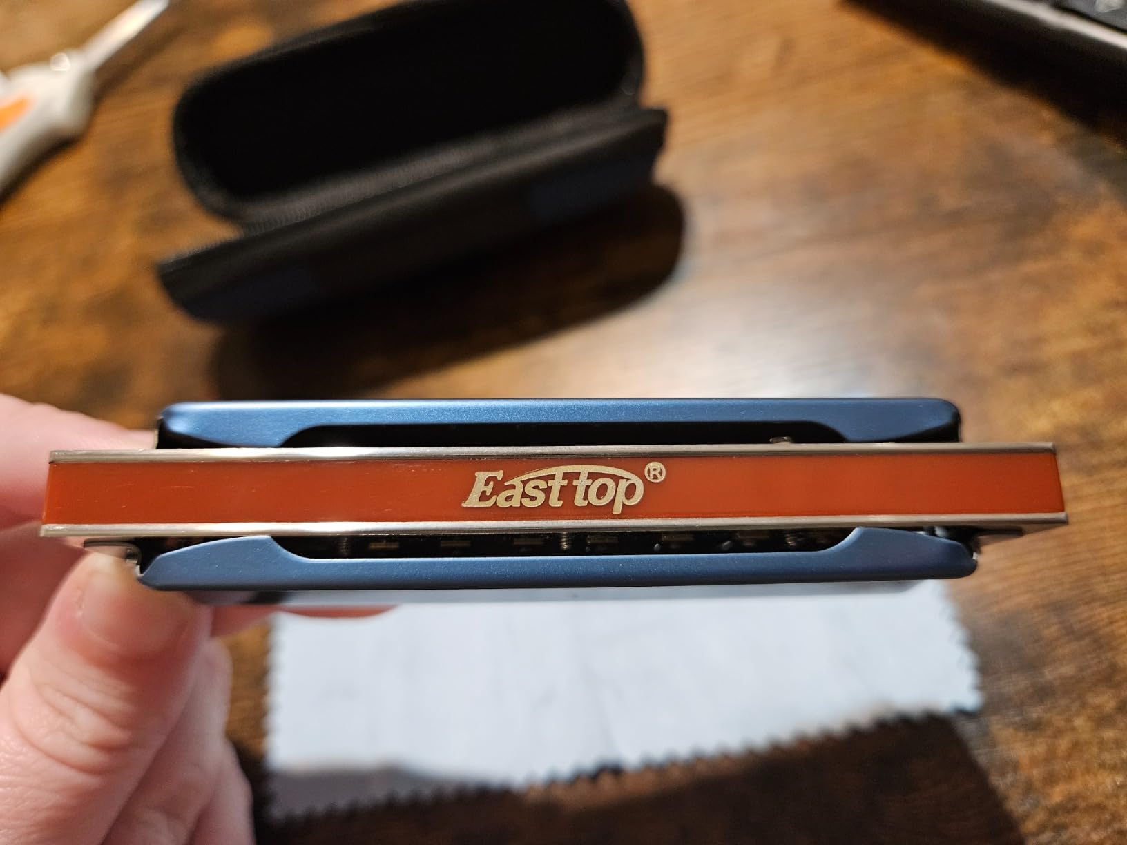 East top Harmonica Key of C, 10 Holes 008K Diatonic Mouth Organ with Blue Case, Standard Harmonica For Adults, Professionals, Beginners and Students customer photo 1