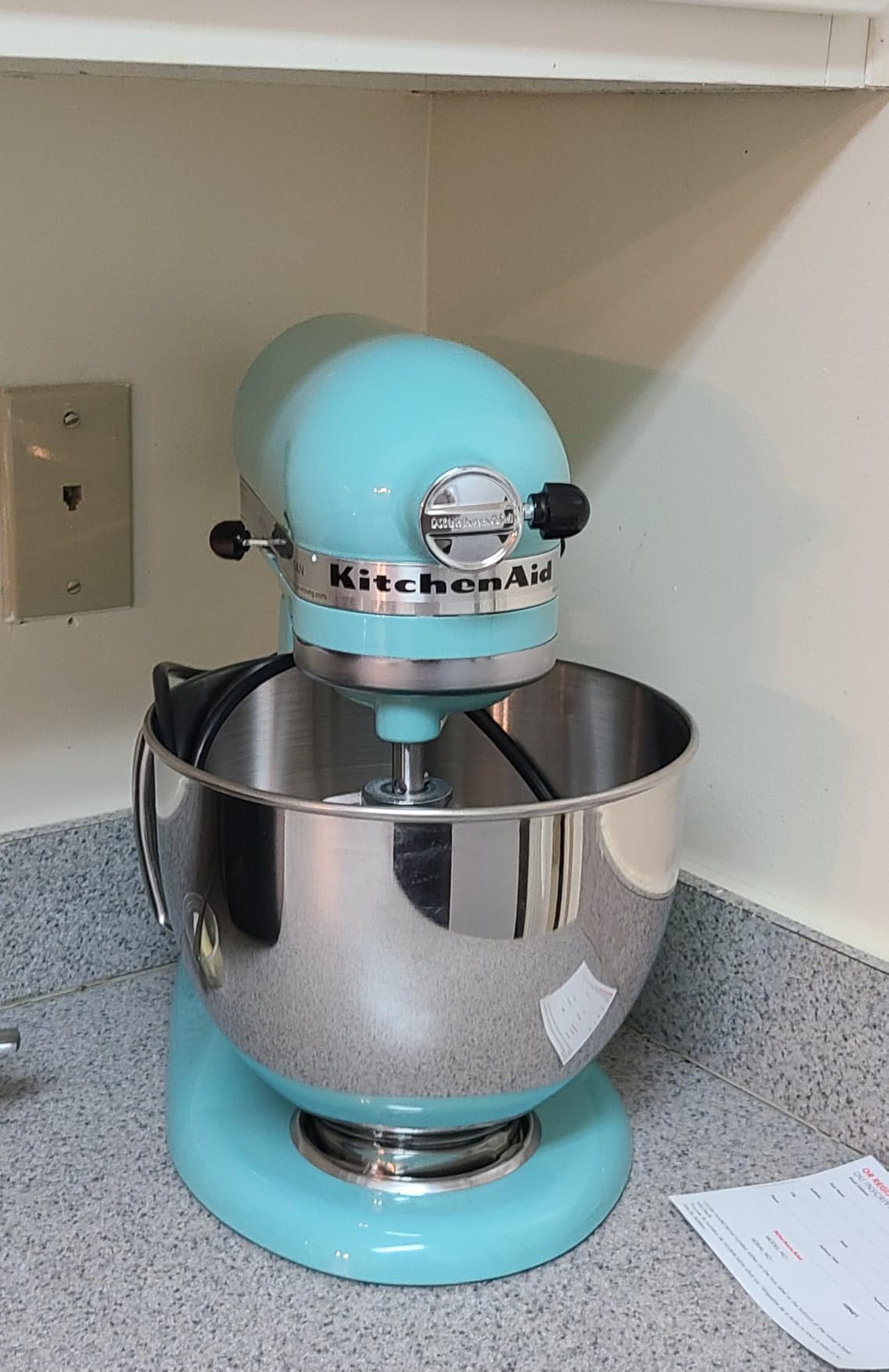 KitchenAid Artisan, 5-Qt Tilt Head Stand Mixer, KSM150PS, Black Matte | Includes Pouring Shield for Mess-Free Mixing, 10 Speed Settings, Easily add Ingredients with the Tilt-Head Design customer photo 1