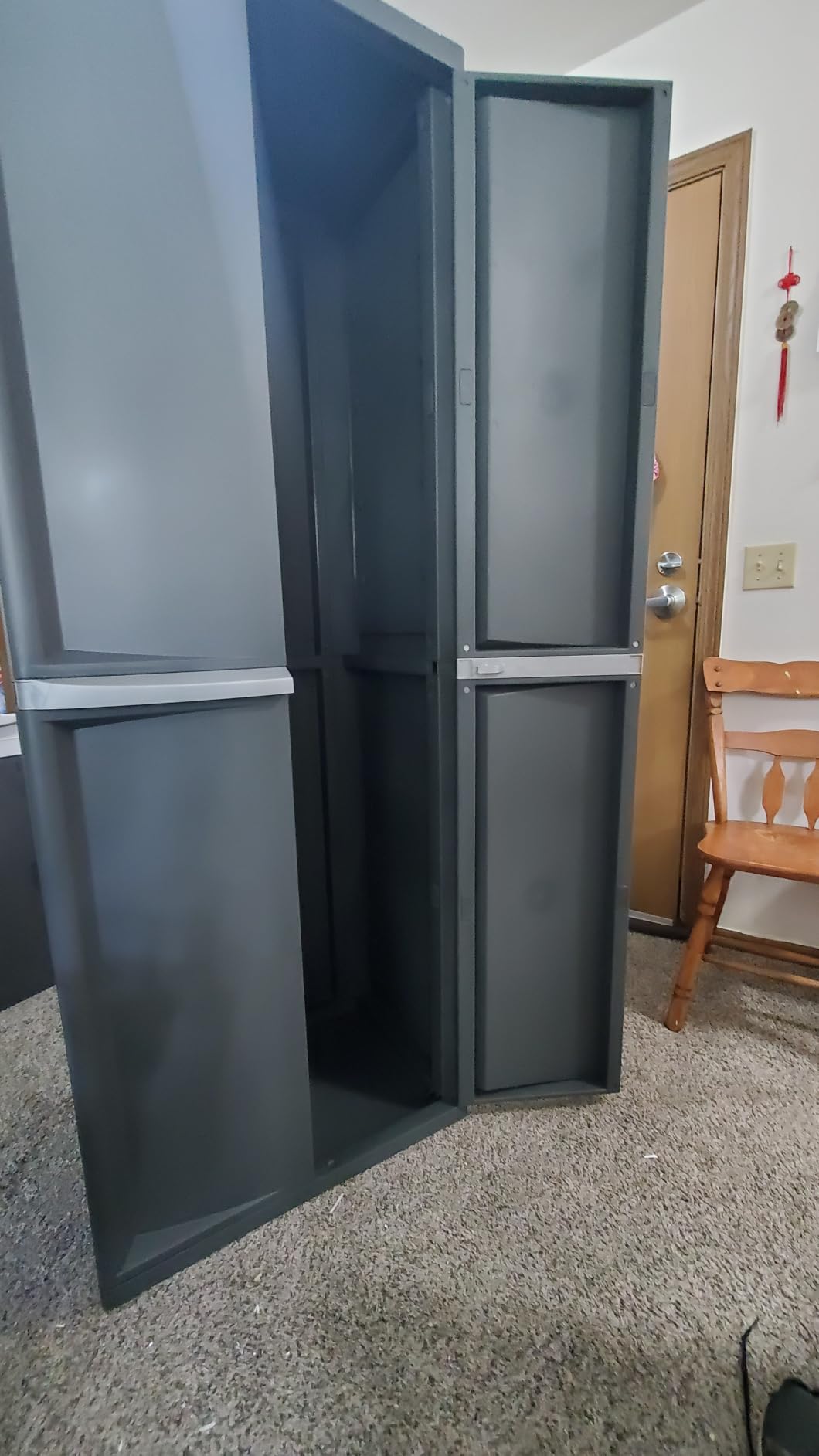 Sterilite 4 Shelf Cabinet, Lockable Utility Storage, Gray customer photo 1