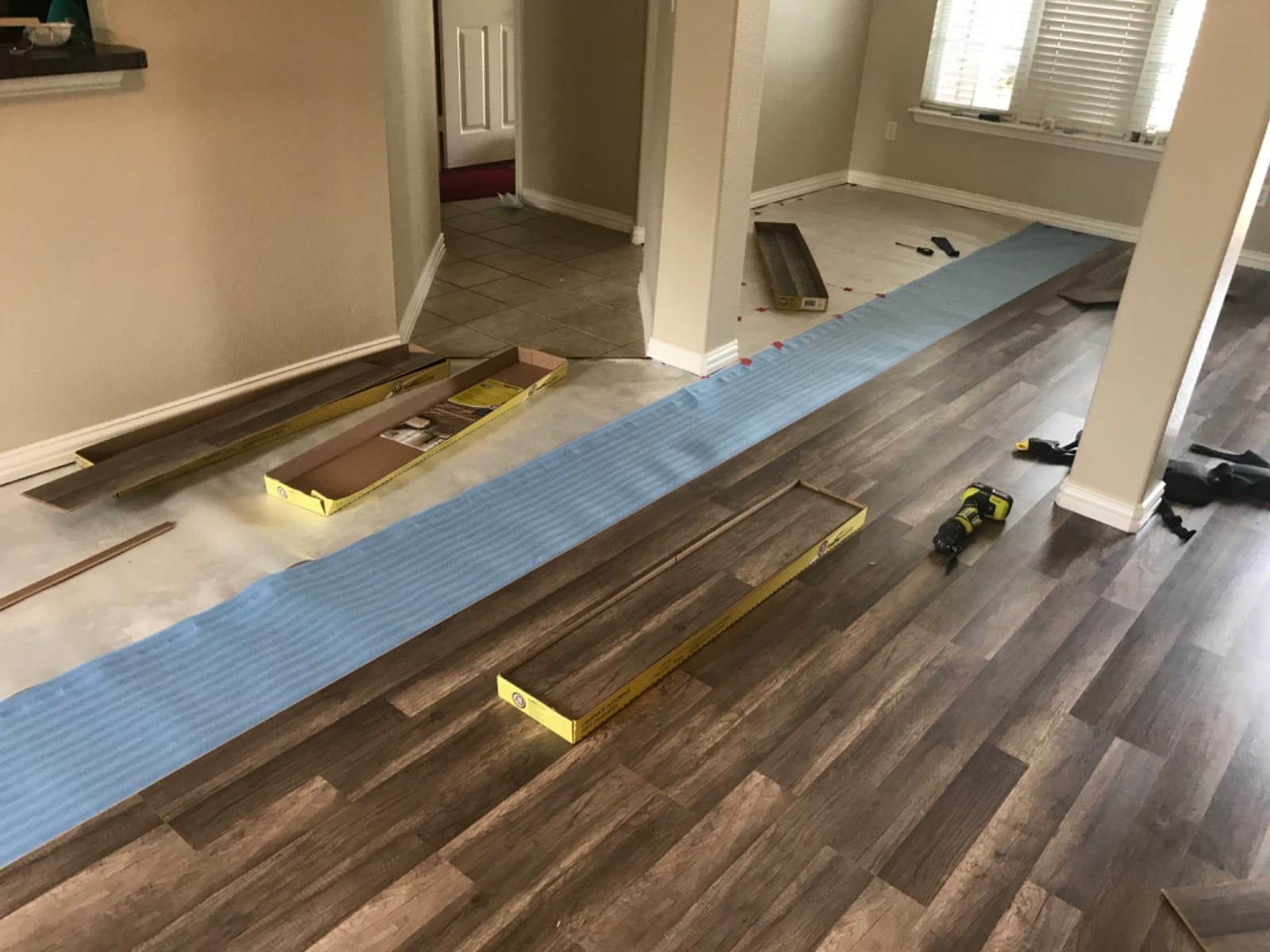 3in1 Vapor Barrier Flooring Underlayment w/Overlap and pre-Attached Tape Strip - Bestlaminate- 2mm - 100sq.ft roll customer photo 2