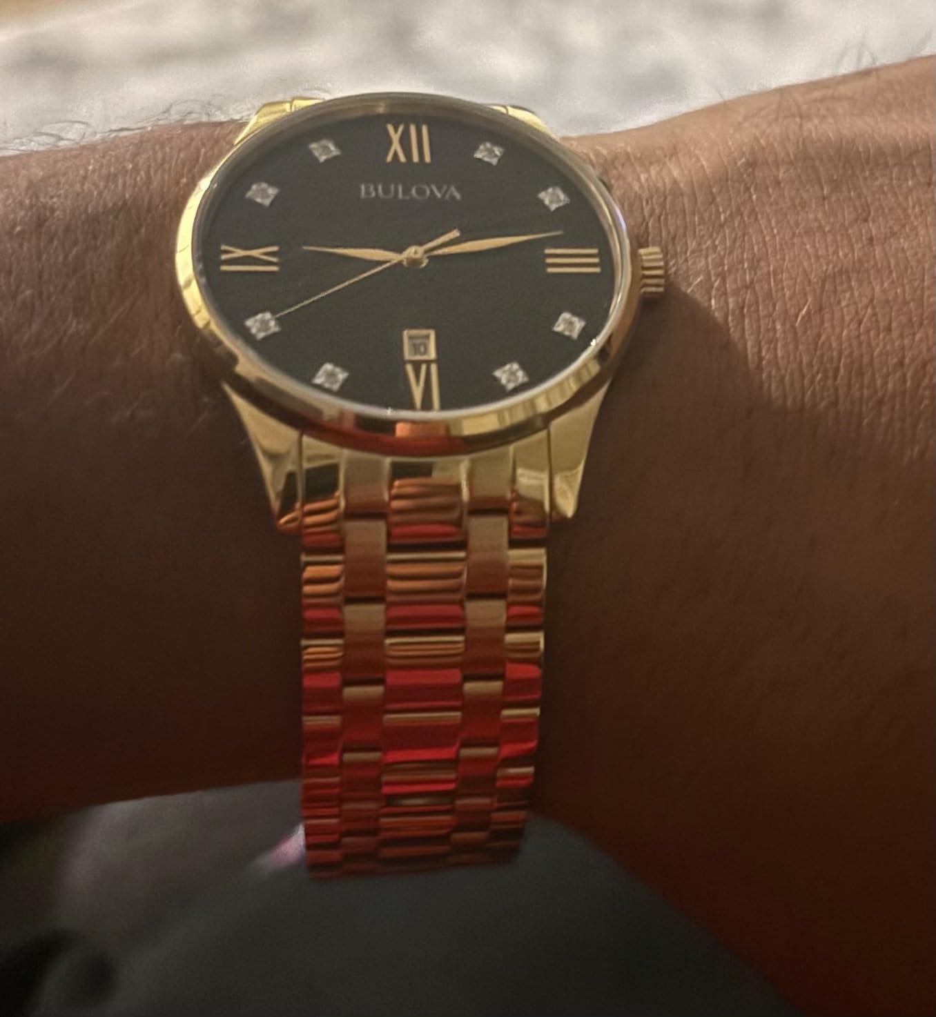Bulova Men's Classic Stainless Steel Watch with Diamonds and Day Date customer photo 1