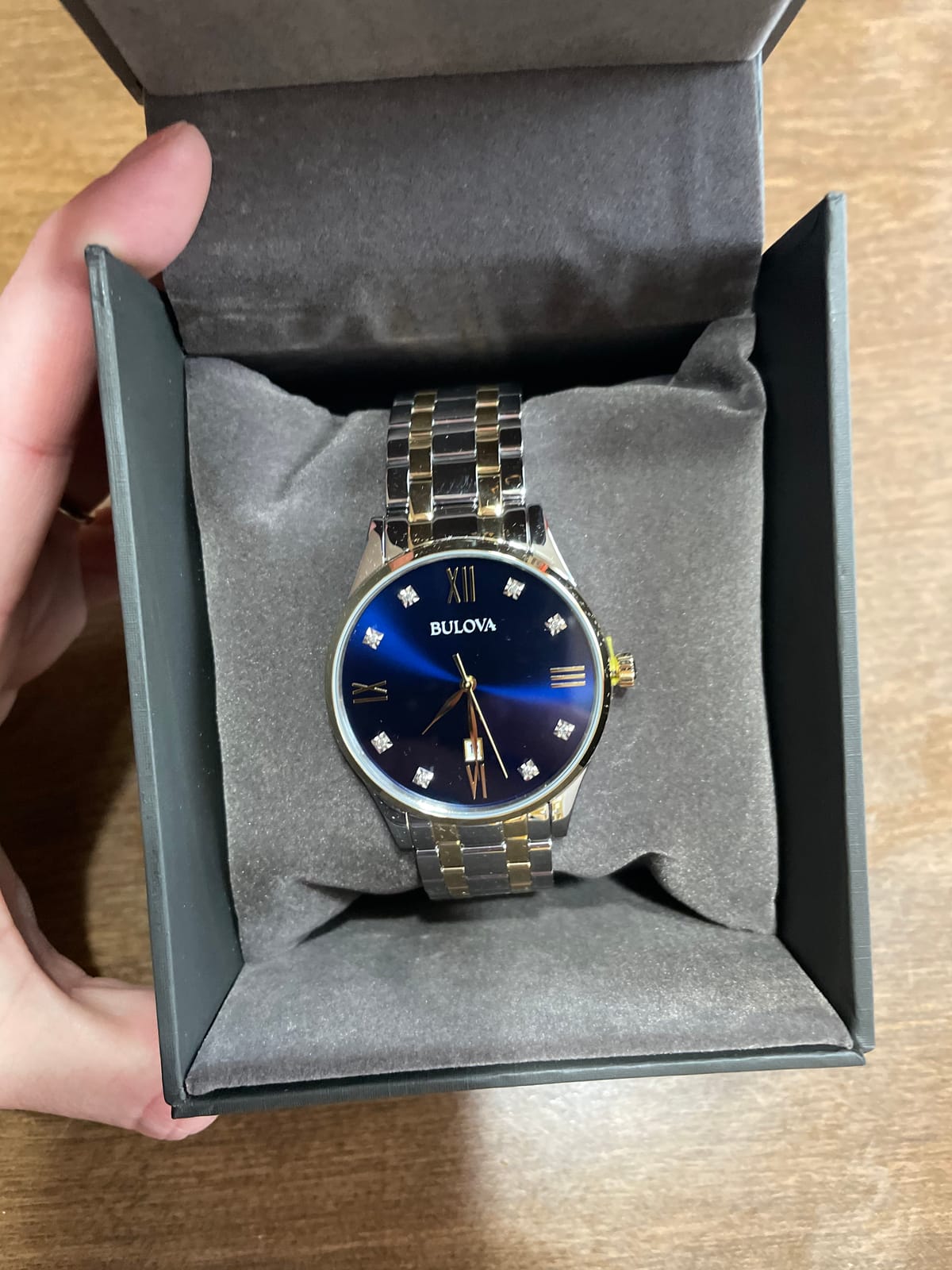 Bulova Men's Classic Stainless Steel Watch with Diamonds and Day Date customer photo 2