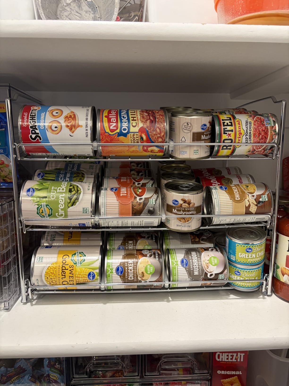 Simple Houseware 3-Tier Stackable Can Organizer Rack Hold 36 Cans, Chrome customer photo 1
