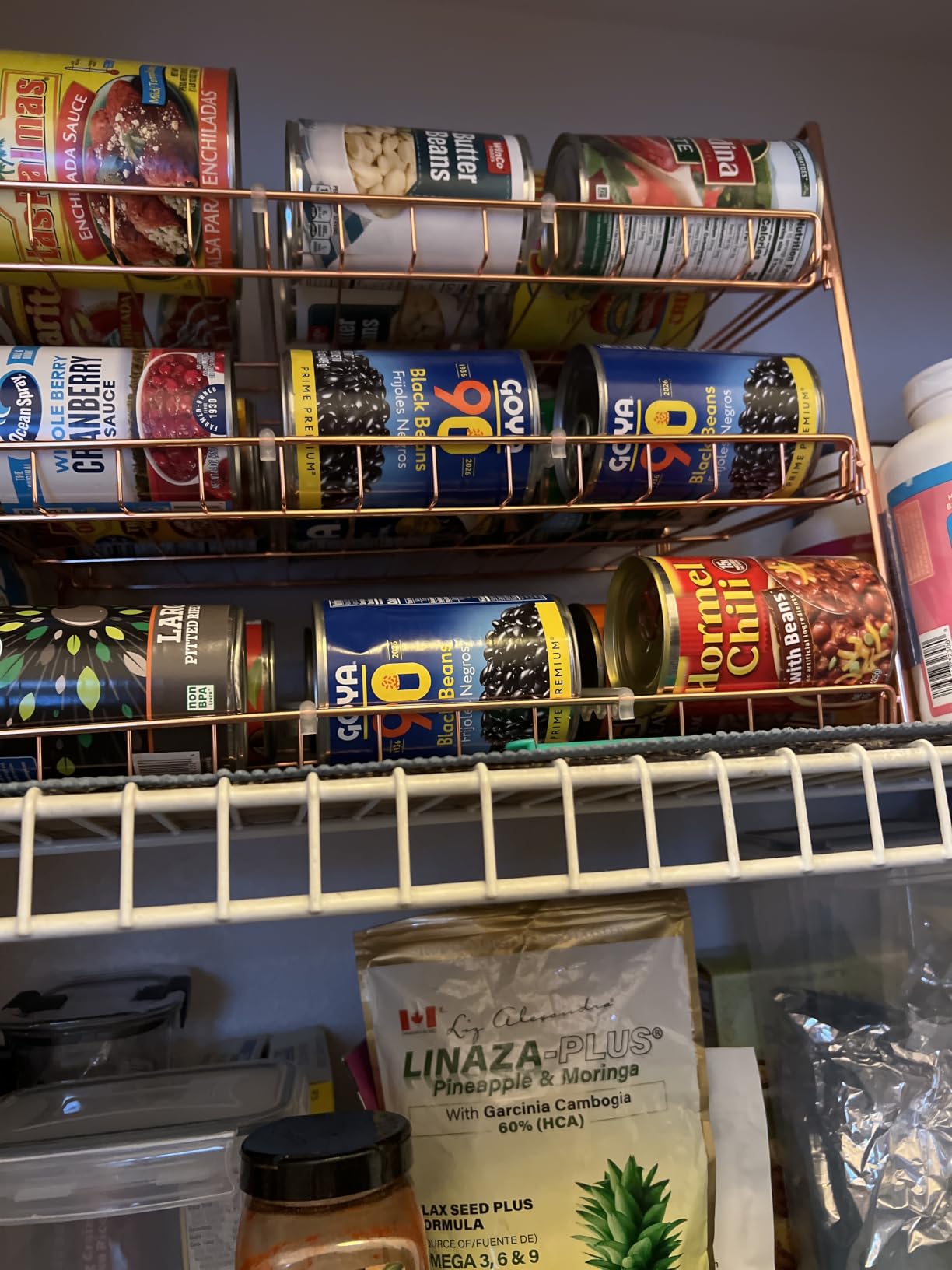 Simple Houseware 3-Tier Stackable Can Organizer Rack Hold 36 Cans, Chrome customer photo 2