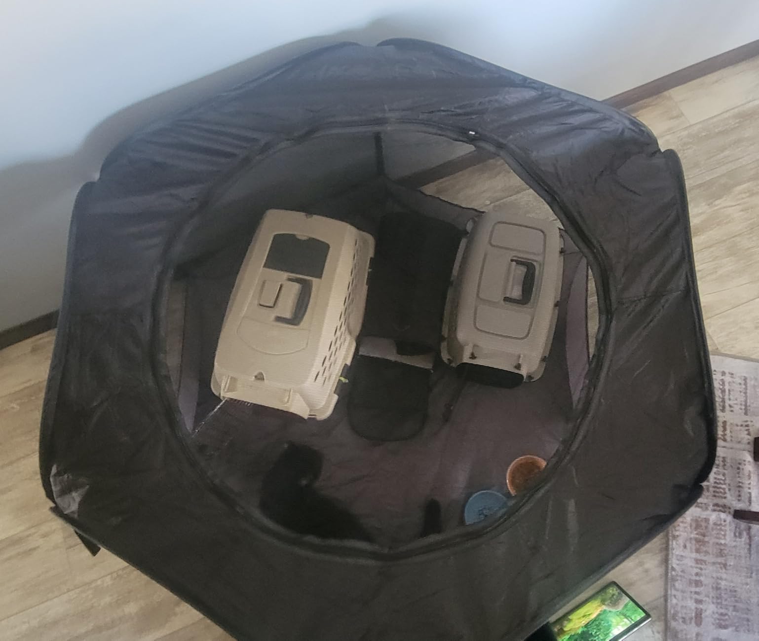 FurHaven Soft-Sided Dog & Cat Playpen, Portable Foldable Indoor & Outdoor Pet Playpen with Mesh Windows & Zippered Door, Gray, Extra Large customer photo 2
