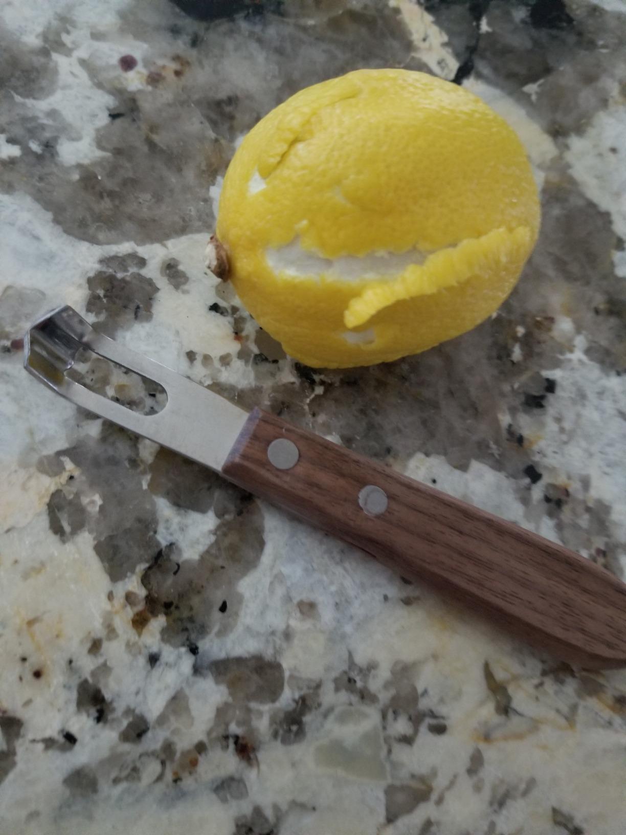 Viski Channel Knife, Citrus Zester and Orange Peeler Tool, Walnut Wood and Stainless Steel Bar Tool for Cocktail Garnishes, Perfect for Home Bars, Craft Cocktails and Bartender Gifts, Set of 1 customer photo 1