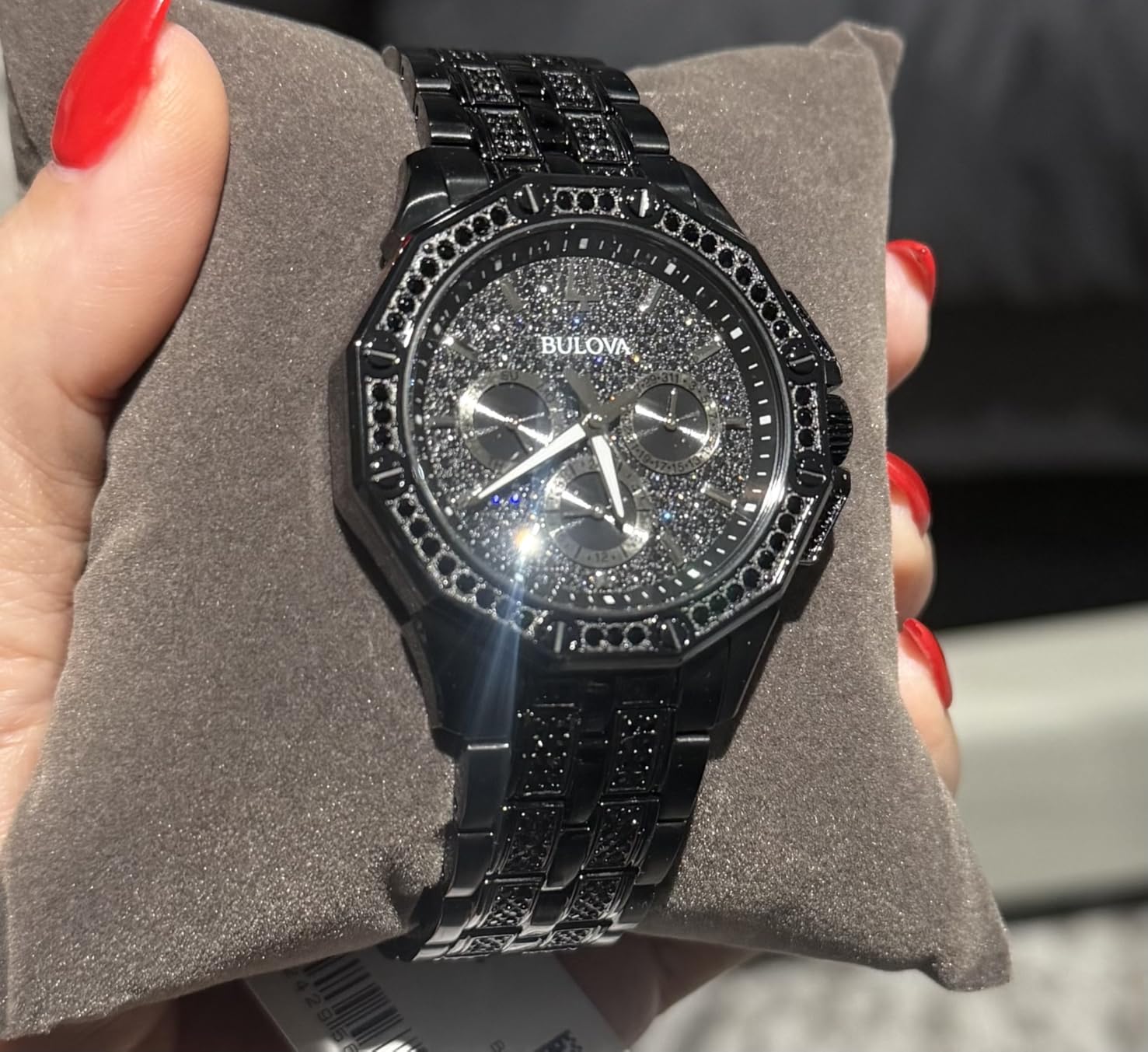 Bulova Men's Crystal Octava Chronograph Quartz Watch, Pave Crystal Dial customer photo 2