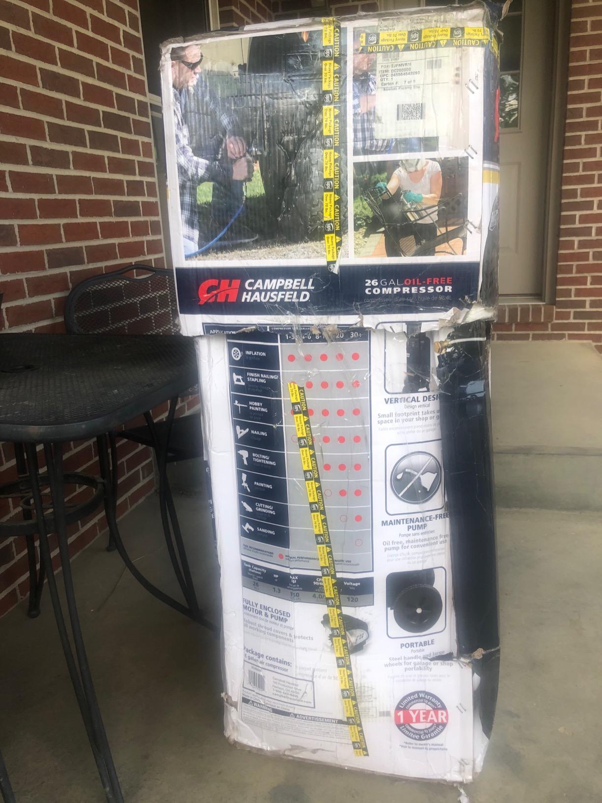 Campbell Hausfeld 26-Gallon Oil-Free Air Compressor, 150 PSI, (DC260000) customer photo 1