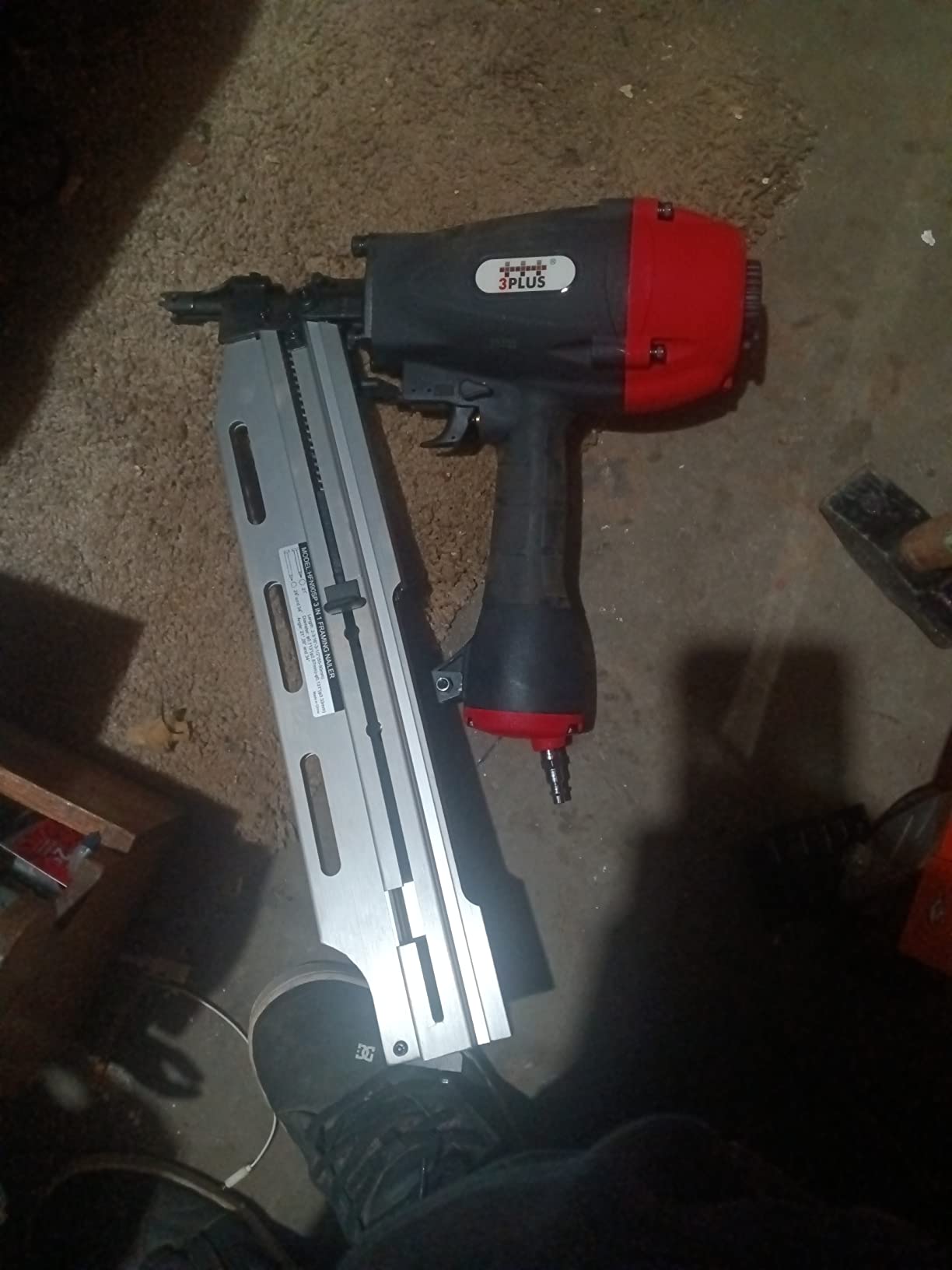 3PLUS HFN90SP 3-in-1 Air Framing Nailer with Adjustable Magazine for 21/28/34 Degree Nails customer photo 2