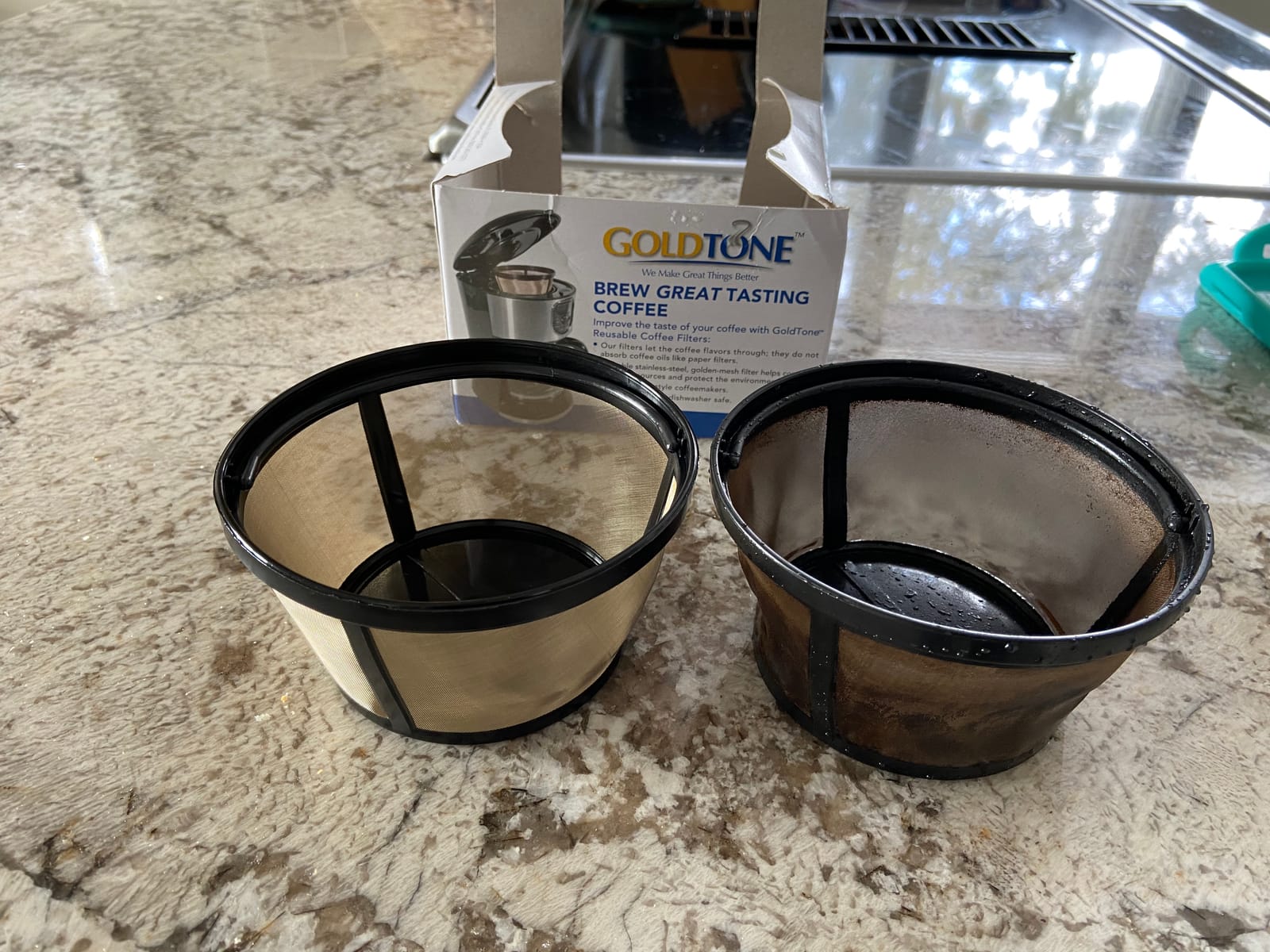 GOLDTONE Reusable 8-12 Cup Basket Coffee Filter fits Mr. Coffee Makers and Brewers, Replaces your Paper Coffee Filters, BPA Free customer photo 1