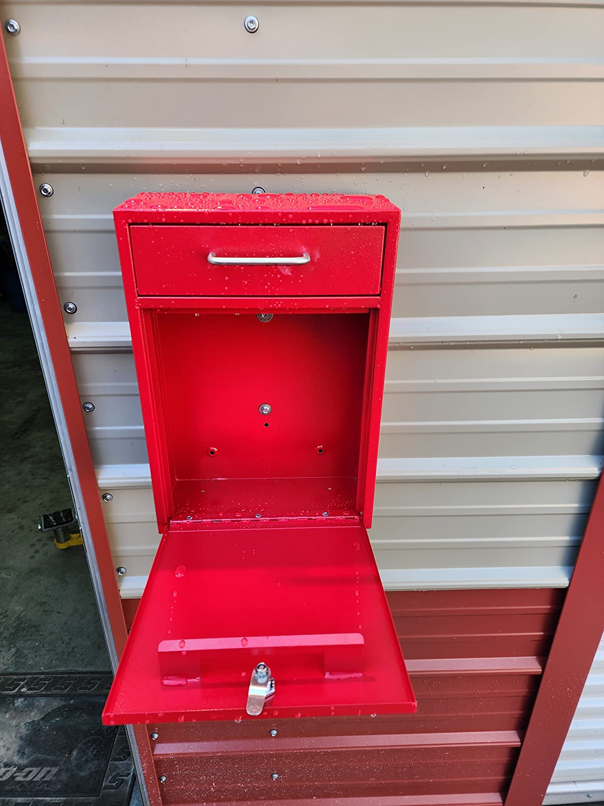 AdirOffice Wall Mount Mailbox - Mailbox with Lock and Keys- Durable Wall Mounted Locking Mailbox and Cash Drop Box for House, Apartments and Bussiness After Hours Deposits customer photo 1