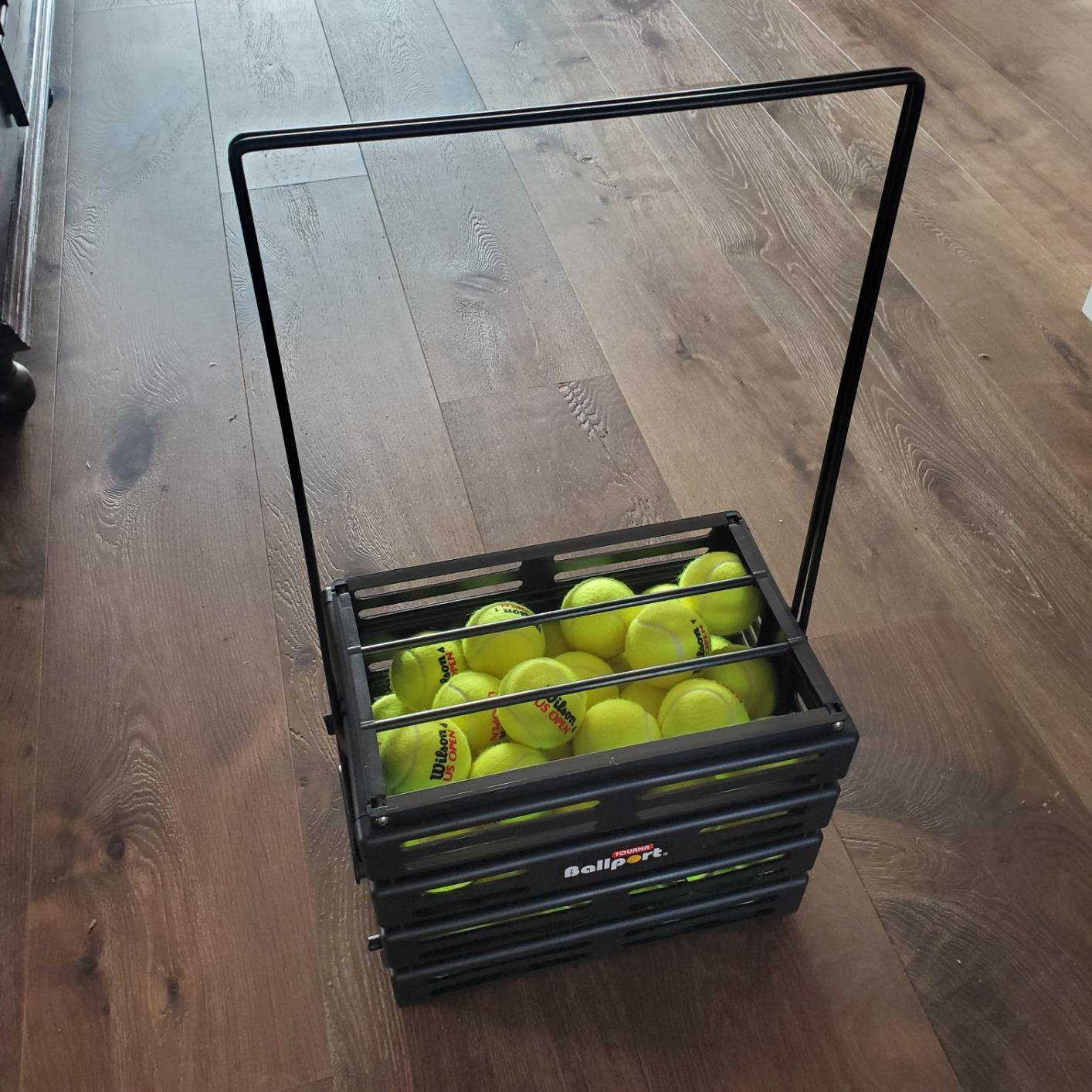 Tourna Ballport Tennis Ball Hopper Holds 80 Balls Durable and Lightweight – Red customer photo 1