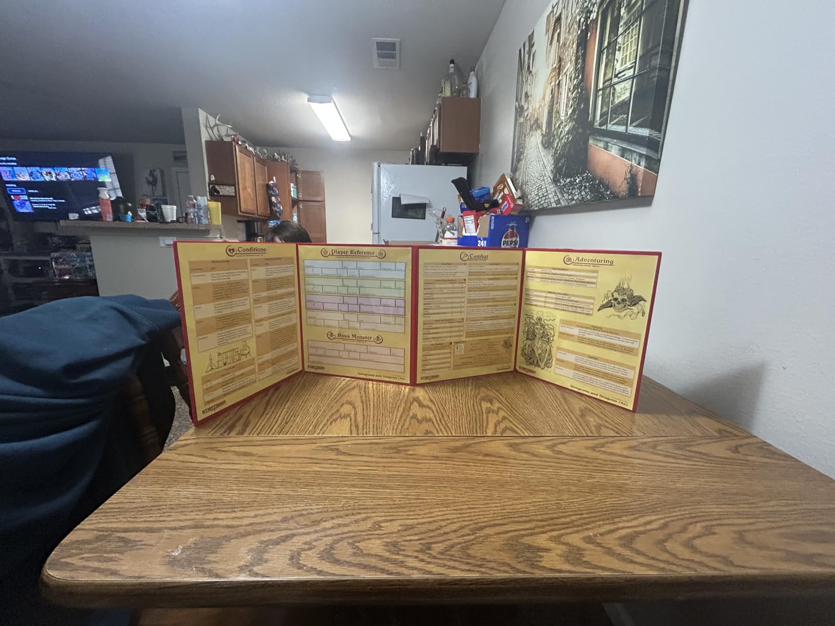 Stratagem The Master's Tome 4-Panel Customizable GM Screen with Free Inserts – Dry Erase, Dungeon & Game Master Accessory for Tabletop RPG Campaigns (Brown) customer photo 1