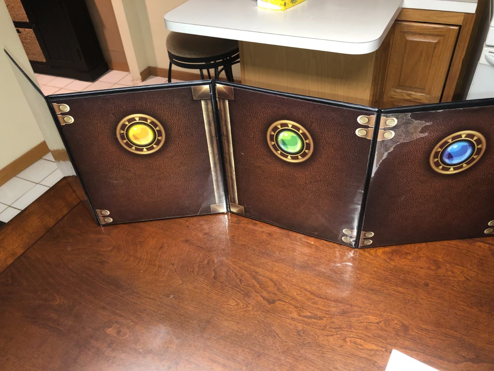 Stratagem The Master's Tome 4-Panel Customizable GM Screen with Free Inserts – Dry Erase, Dungeon & Game Master Accessory for Tabletop RPG Campaigns (Brown) customer photo 2