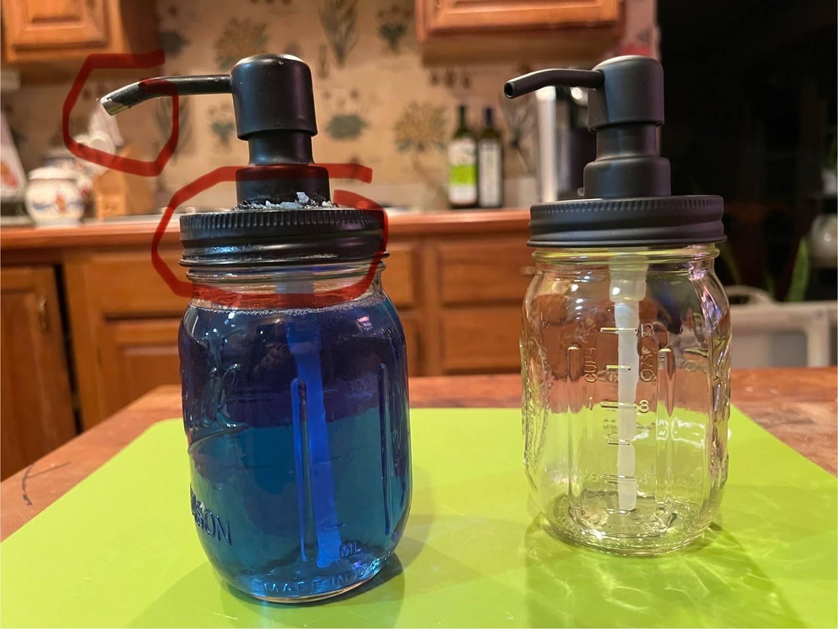Jarmazing Products Mason Jar Soap Dispenser - Black - 16 oz Ball Mason Jar Liquid Dispenser for Kitchen & Bathroom - Glass - Dish Soap Dispenser with Rust Proof Stainless Steel Pump & Lid customer photo 1