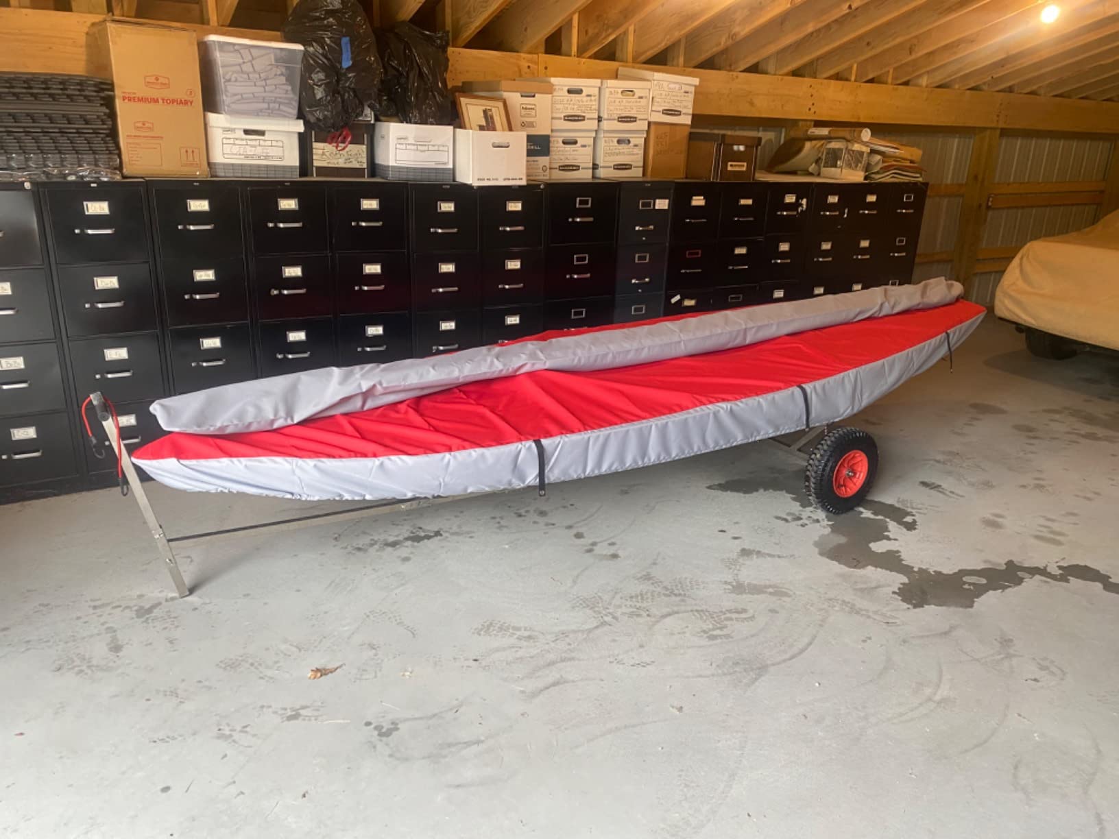 BRIS Stainless Steel Boat Launching Dolly for Inflatable with 16