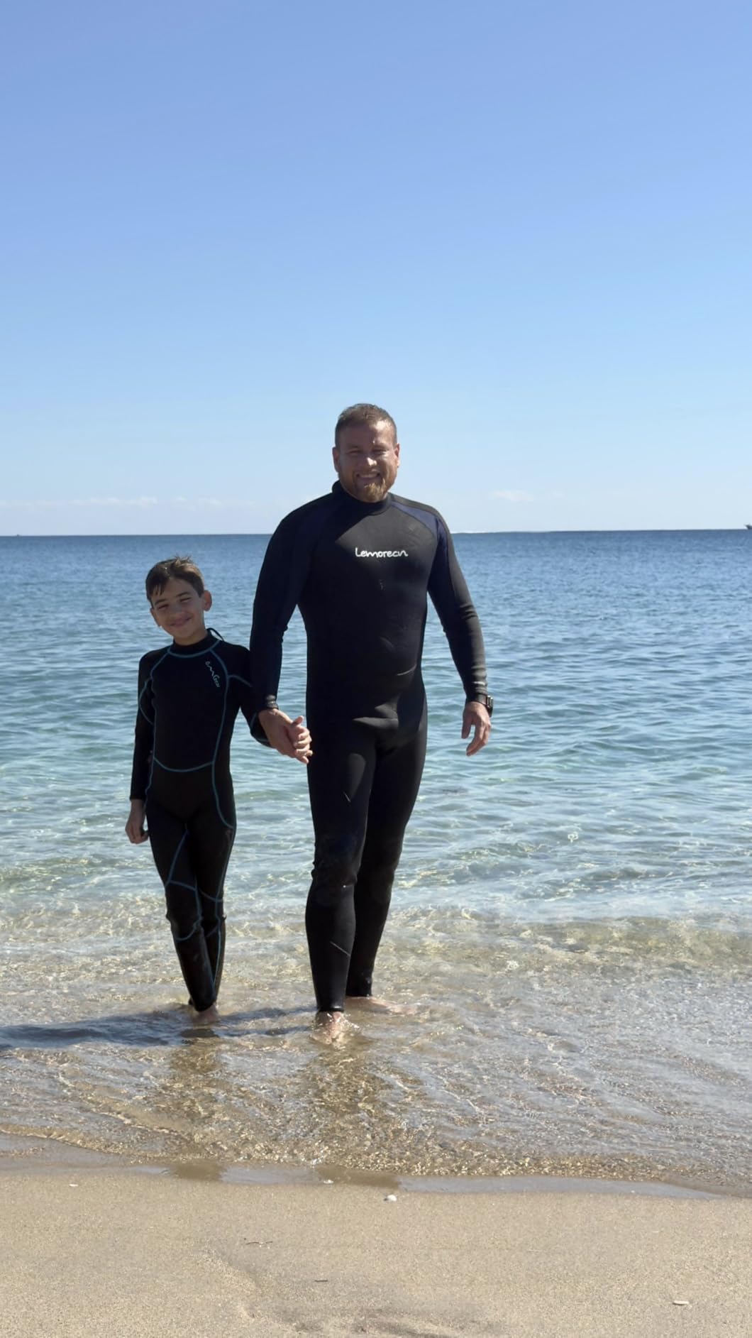 Lemorecn Men's Wetsuit 3/2mm and 5/4mm, Full Wetsuits for Men, Men's 3mm Full Wetsuit Front Zip for Diving Snorkeling Surfing Swimming customer photo 2