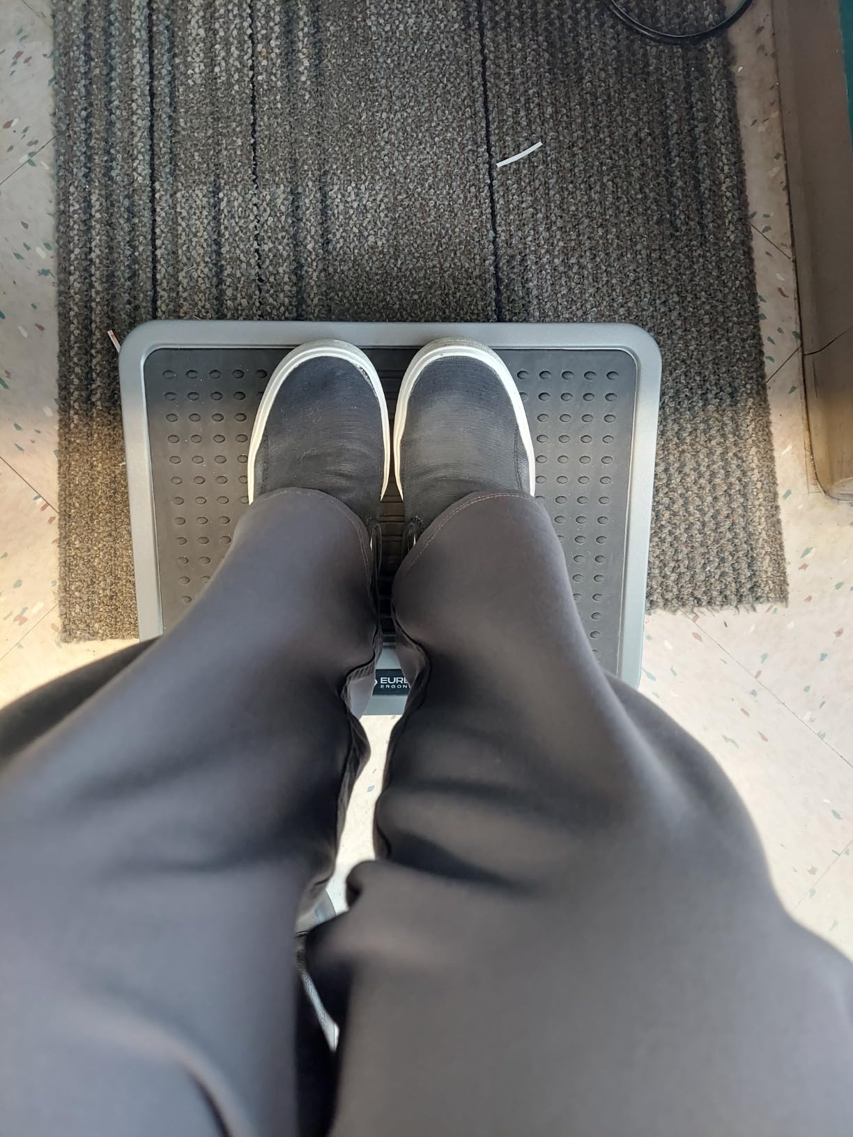 EUREKA ERGONOMIC Tilt Adjustable Footrest, Foot Rest for Under Desk at Work with Massage Surface, Office Foot Rest Under Desk with 20 Degree Tilt No Locking, Metal Frame customer photo 2