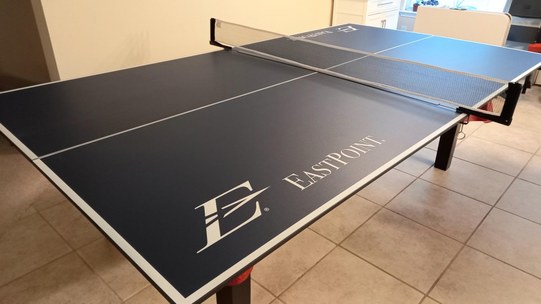 EastPoint Foldable Ping Pong Table Topper, Table Tennis, 9 ft x 5 ft, Blue customer photo 2
