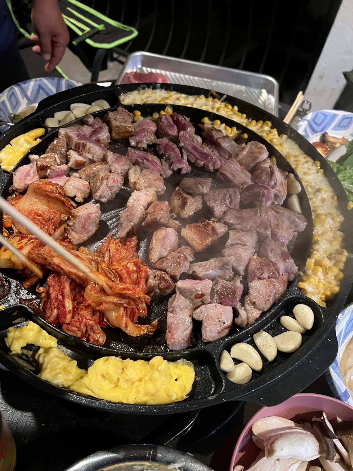 COOKKING - Master Grill Pan, Korean Traditional BBQ Grill Pan - Stovetop Nonstick Indoor/Outdoor Smokeless BBQ Cast Aluminum Grill Pan, Made in Korea customer photo 2