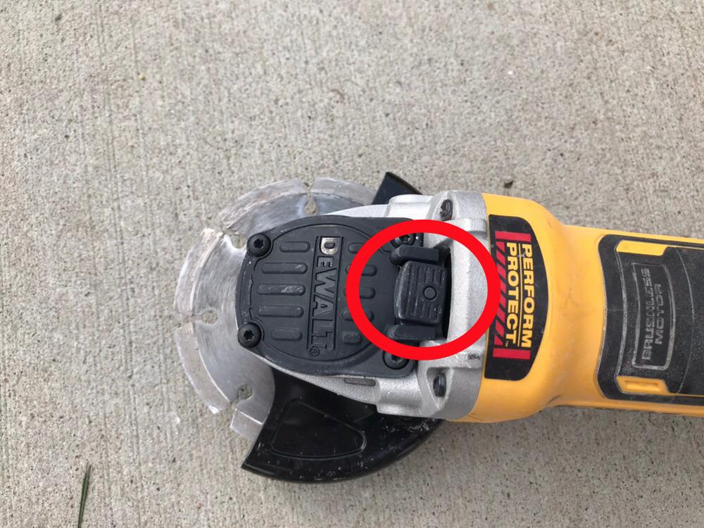 DEWALT 20V MAX* Angle Grinder Tool Cordless Brushless, 4 1/2 Inch, with Paddle Switch and Kickback Brake, Tool Only (DCG413B) customer photo 2