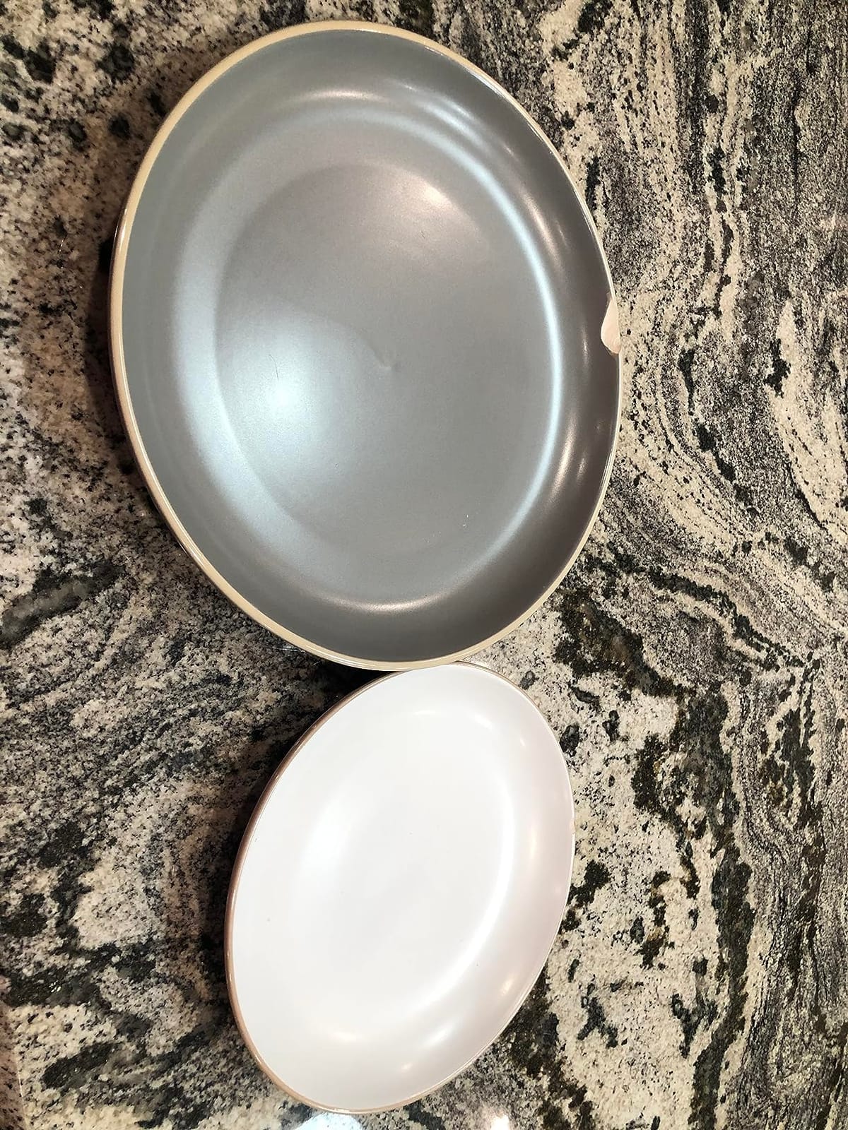 Gibson Home Rockaway 12-Piece Stoneware Dinnerware Set, Matte Finish, Service for 4, Modern Ceramic Plates and Bowls, Microwave & Dishwasher Safe – Soft Gray - Service for 4 customer photo 2