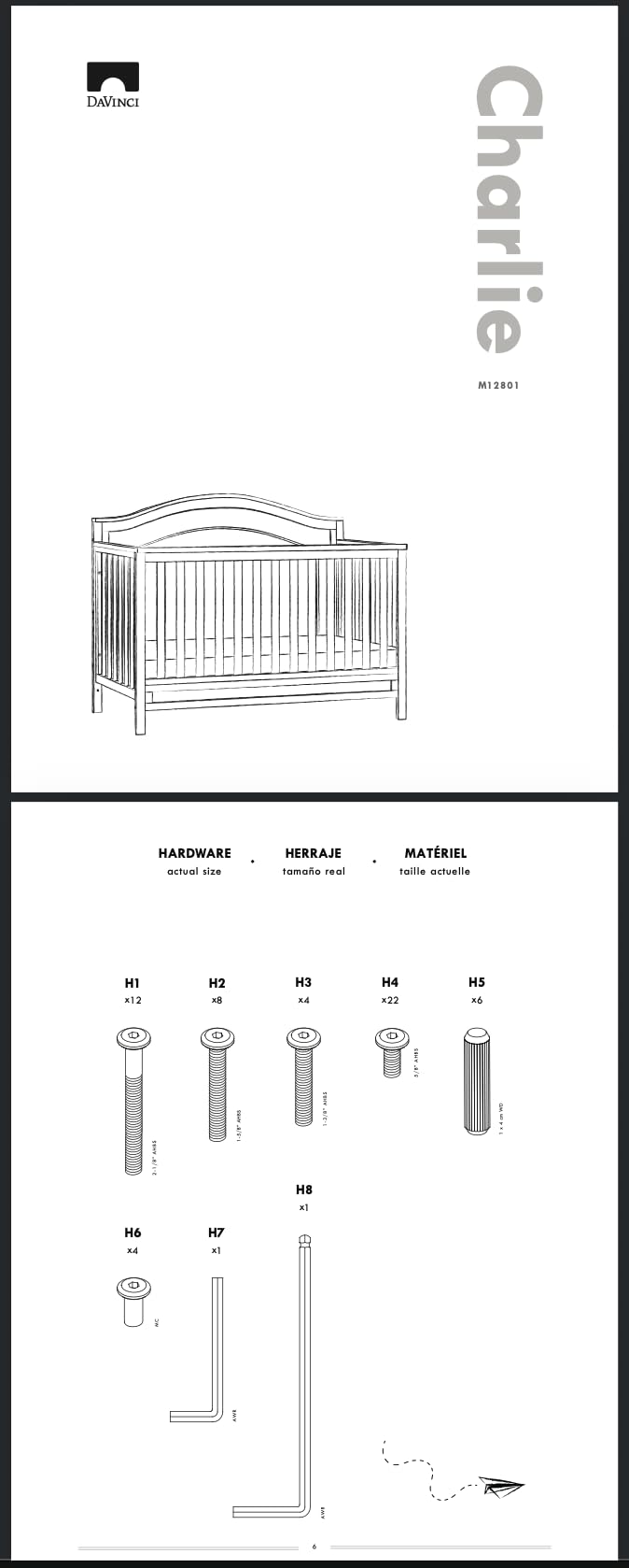 DaVinci Charlie 4-in-1 Convertible Crib, GREENGUARD Certified, White customer photo 2