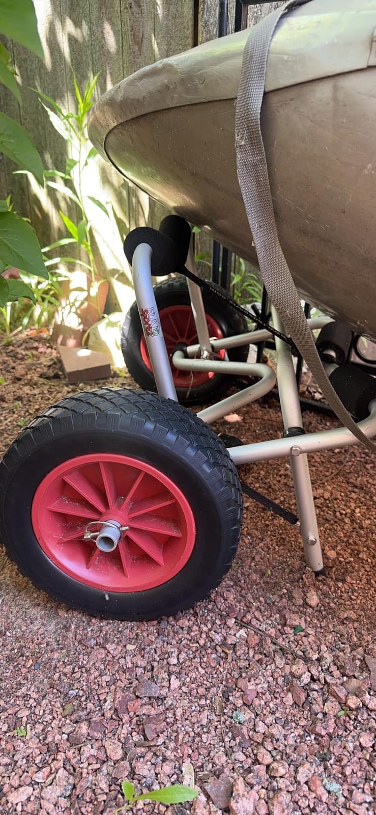 Kayak Cart - 150 Lbs Capacity Canoe Dolly with Airless Tires, Foldable Aluminum Frame, and Carrying Bag for Personal Watercraft by Rad Sportz (Orange) customer photo 1