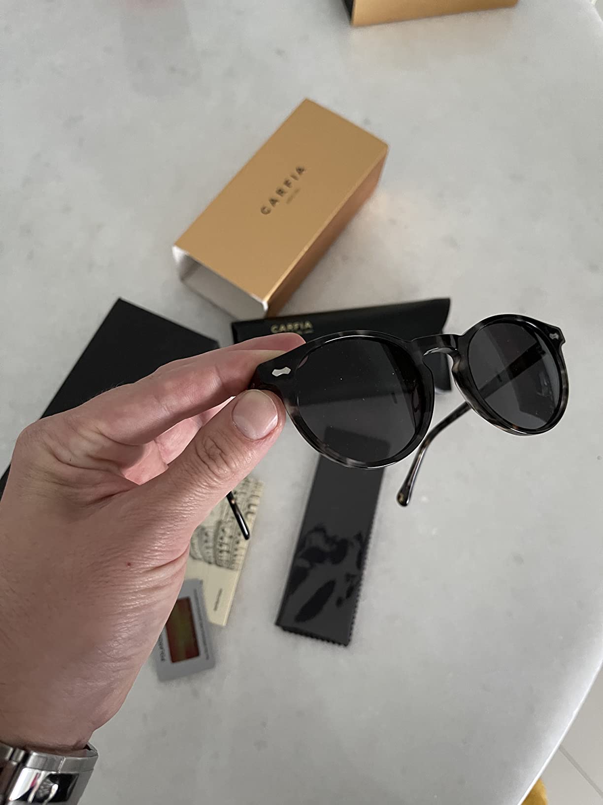 CARFIA Retro Polarized Sunglasses for Men UV400 Protection CA5288 customer photo 2