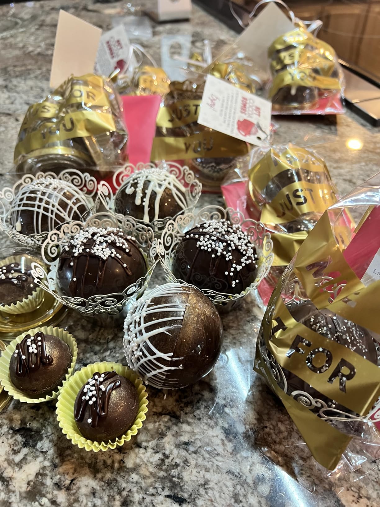 Goldbaking Ball Chocolate Mold Ball Polycarbonate Mould Chocolate Mold Hot Chocolate Bomb (Middle 2inch) customer photo 2