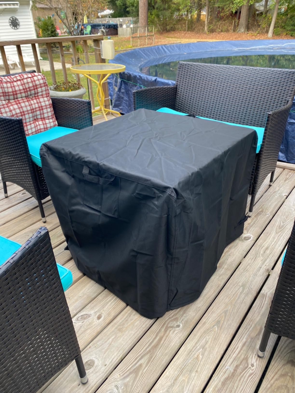 LEGACY HEATING 28in Gas Fire Pit Table, Outdoor Firepit, Black customer photo 1