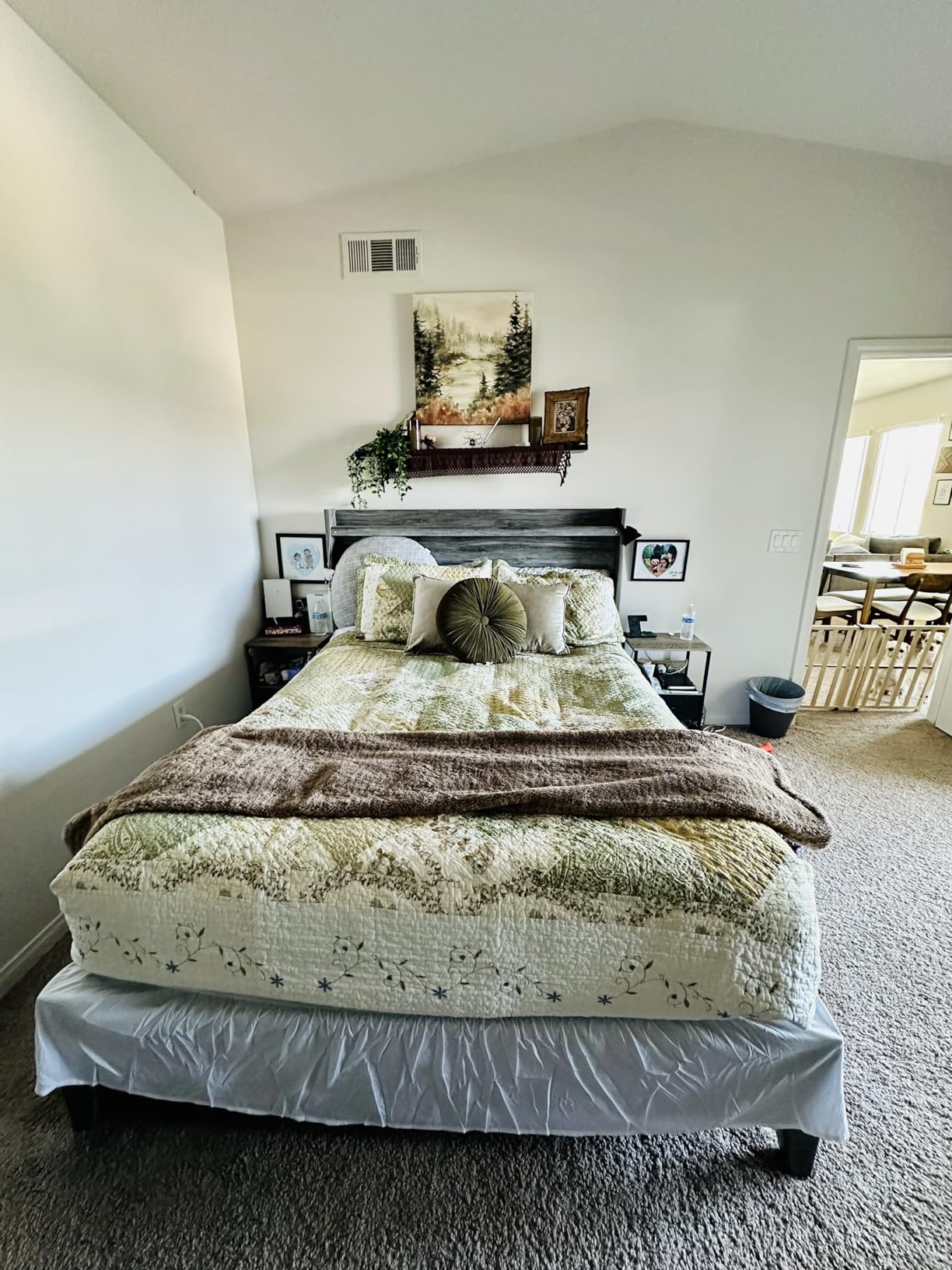 Cozy Line Home Fashions Floral Real Patchwork Green Peach Scalloped Edge Country 100% Cotton Quilt Bedding Set, Reversible Coverlet Bedspread (Celia, Queen - 3 piece) customer photo 2