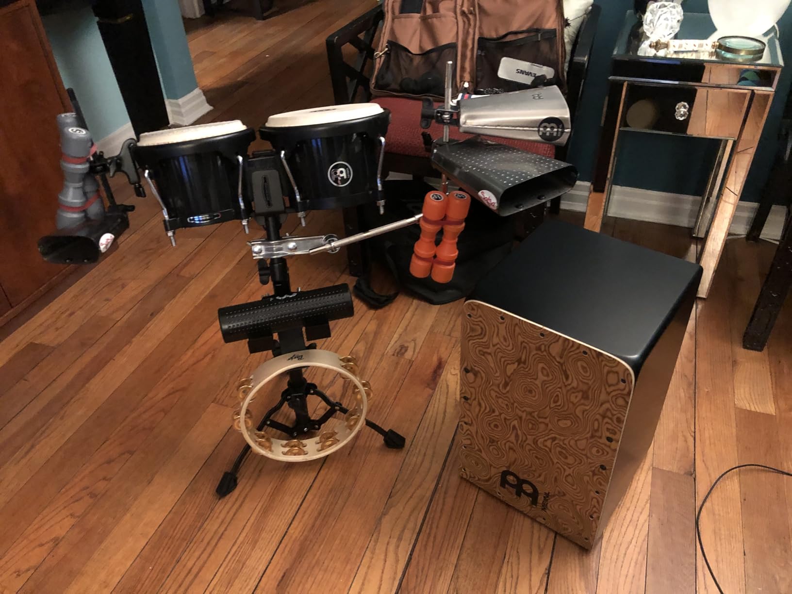 Meinl Pickup Cajon Box Drum with Internal Strings for Snare Effect - NOT MADE IN CHINA - Makah Burl Frontplate / Baltic Birch Body, Woodcraft Professional, 2-YEAR WARRANTY (PWCP100MB) customer photo 2