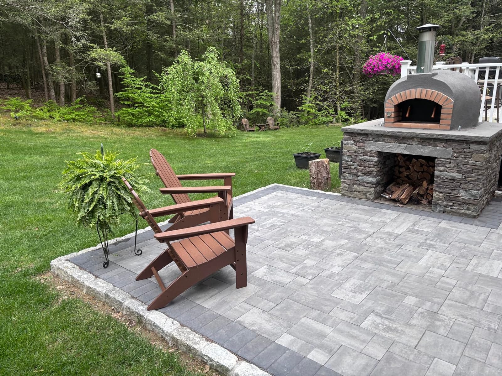 Polywood Vineyard Adirondack Chair, Outdoor Patio Furniture, All-Weather Composite, Pool Deck Garden Chair, Made in USA, Slate Grey customer photo 1