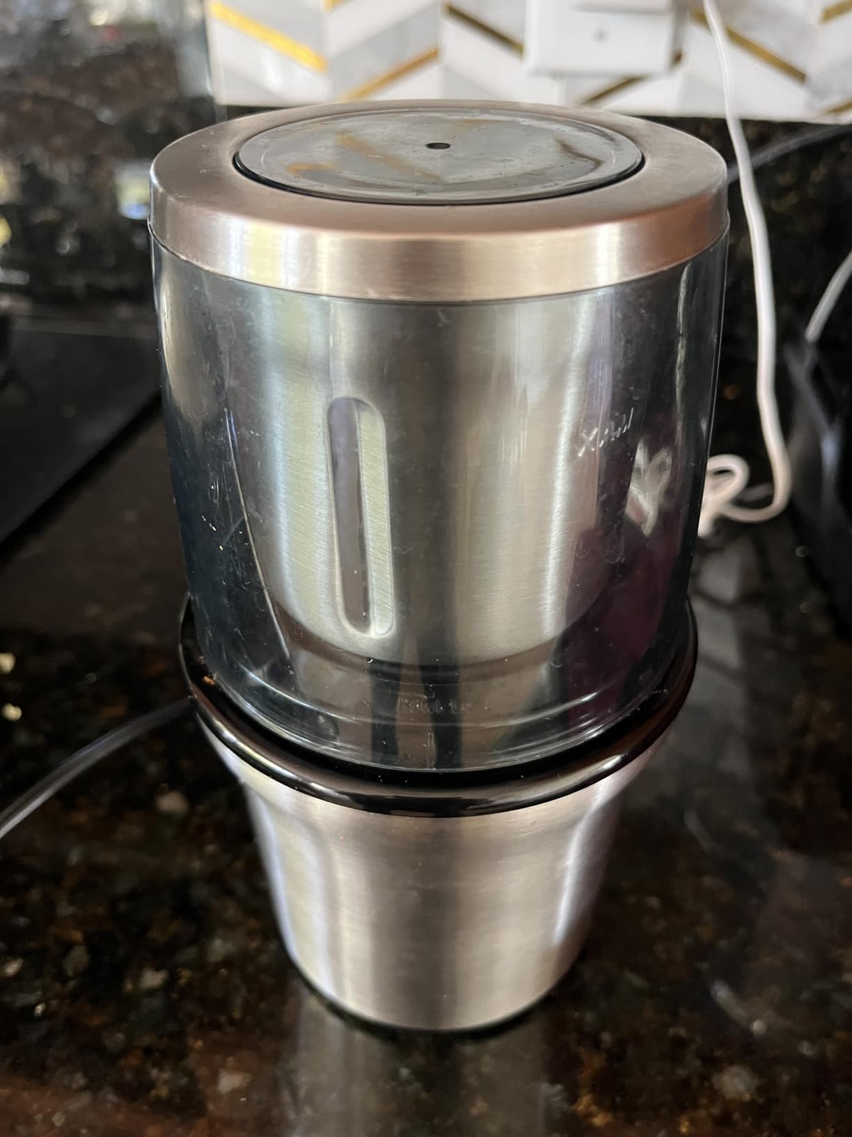 Secura Electric Coffee and Spice Grinder, 2 Removable Bowls, Stainless customer photo 1
