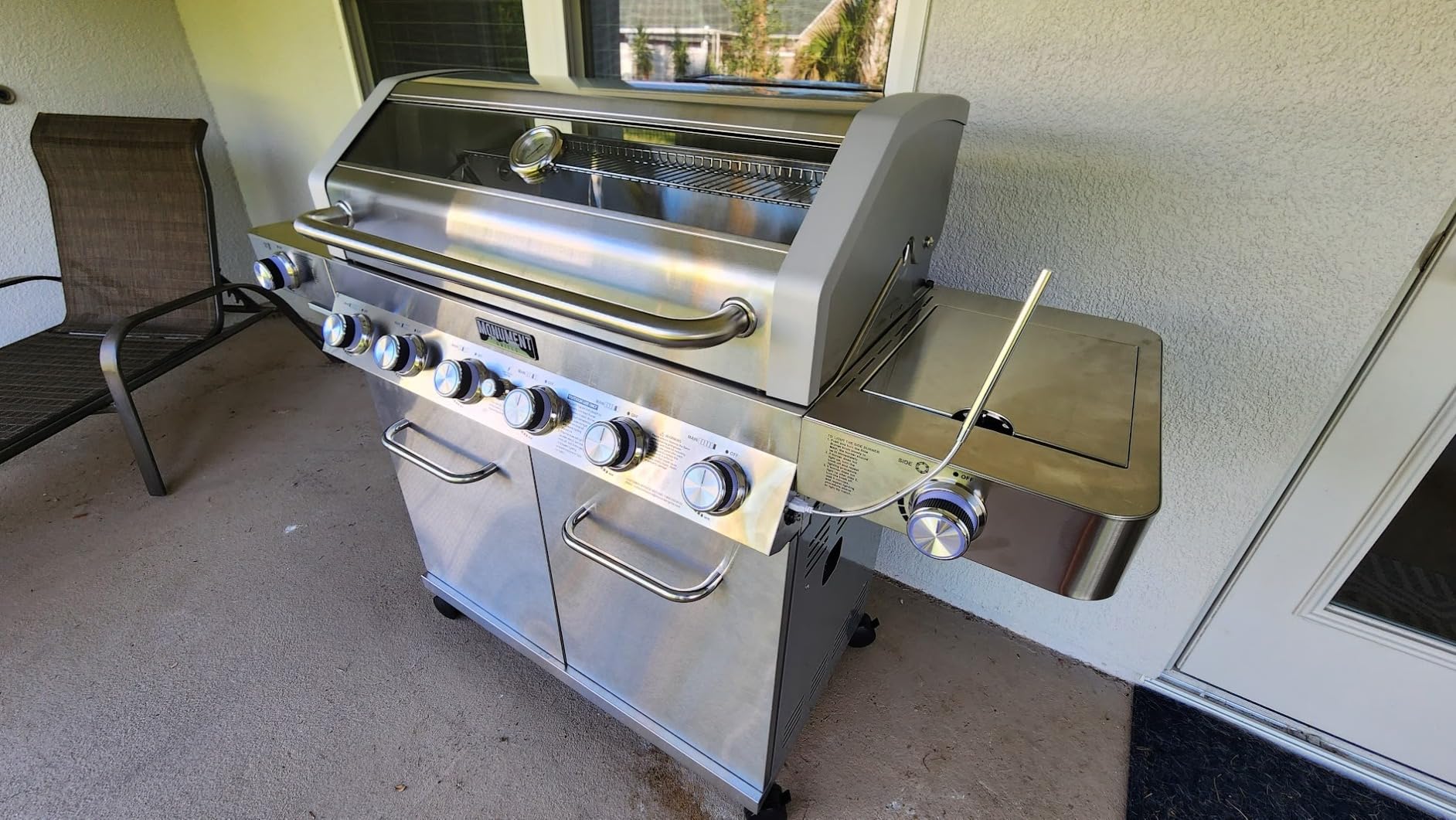 Monument Grills 77352 6+1 Burner Stainless Steel Cabinet Style Propane Gas Grill with Knob Controls, Side Burner, Built-In Thermometer, and Rotisserie Kit customer photo 2