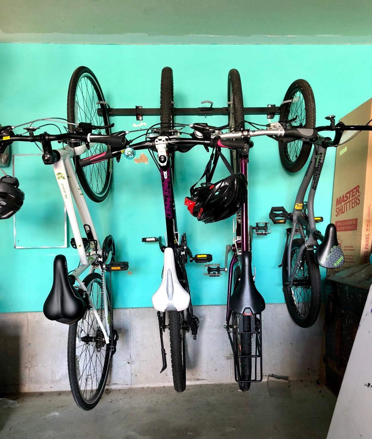 StoreYourBoard Bike Storage Rack – Heavy Duty Garage Bike Rack for 5 Bicycles, Space-Saving Vertical Bike Rack, Adjustable Wall Bike Mount for Garage Organizer, Bicycle Hanger, Holds 300 lbs customer photo 1